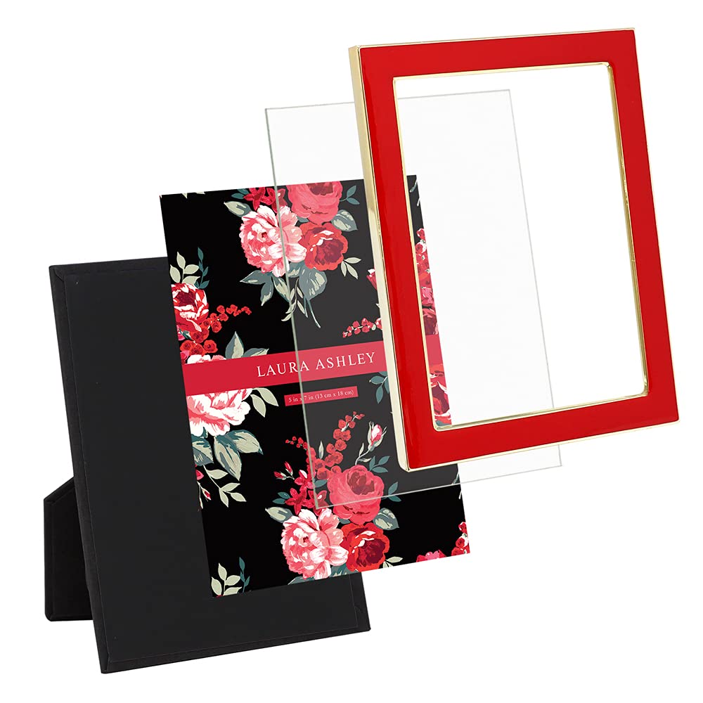 Enamel Picture Frame - Metal Edge with Easel, for Countertop, Counterspace, Tabletop Display, Bookshelf, Desk, Wall Décor, Photo Gallery