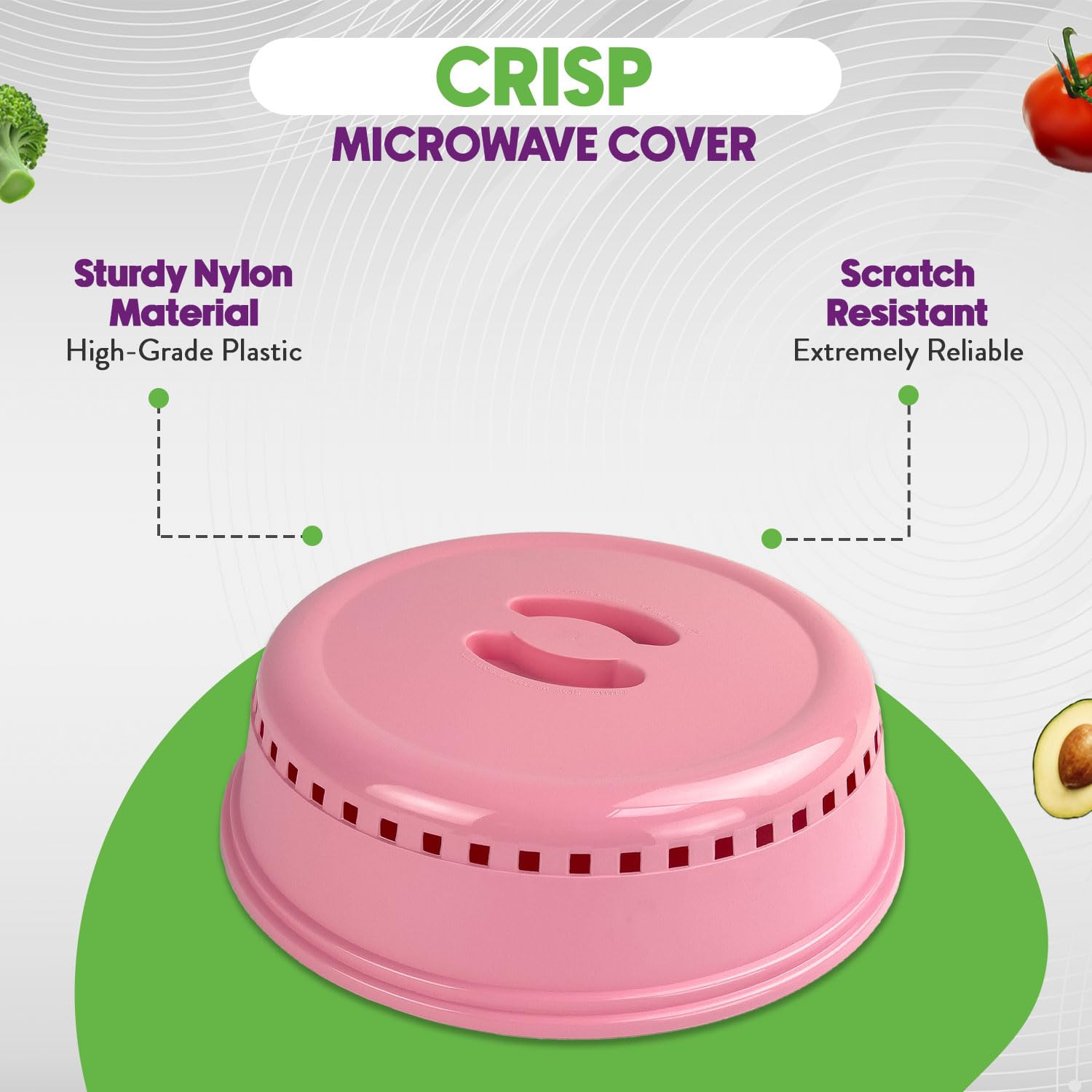 Crisp Pink Microwave Splatter Cover
