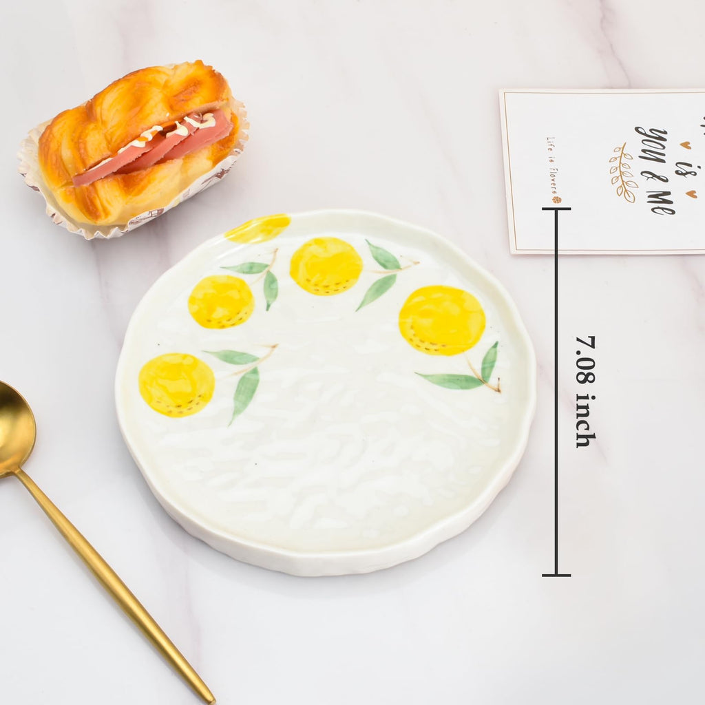 Ceramic Dinner Plate, Cute Creative Plates Design, Printed Dinnerware