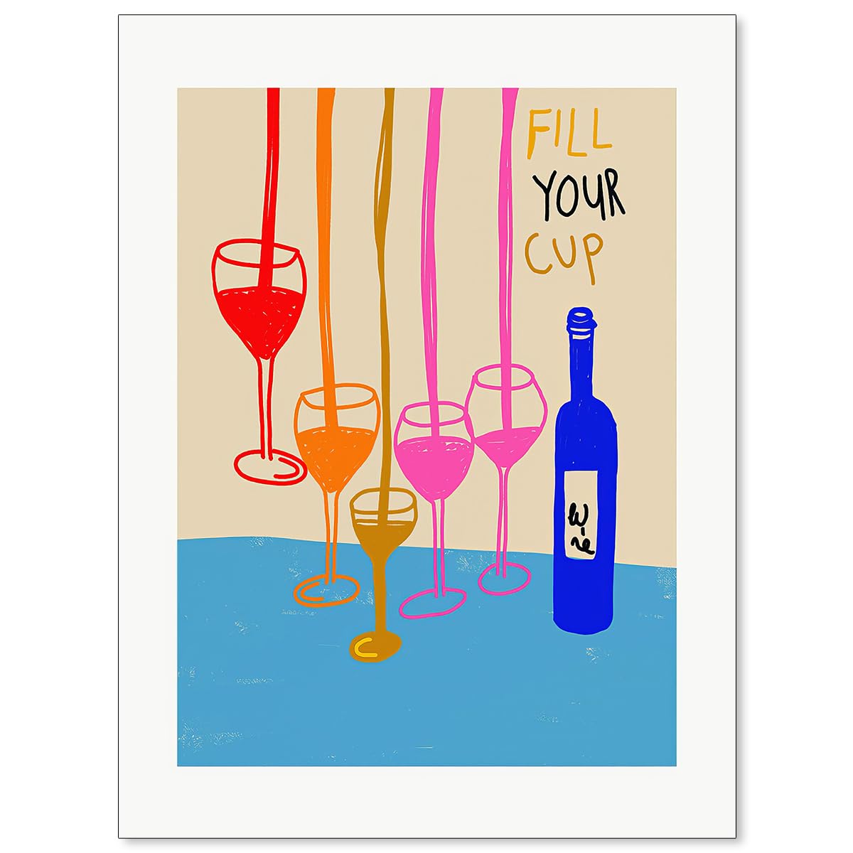 Modern Italian Kitchen Colorful Wall Art