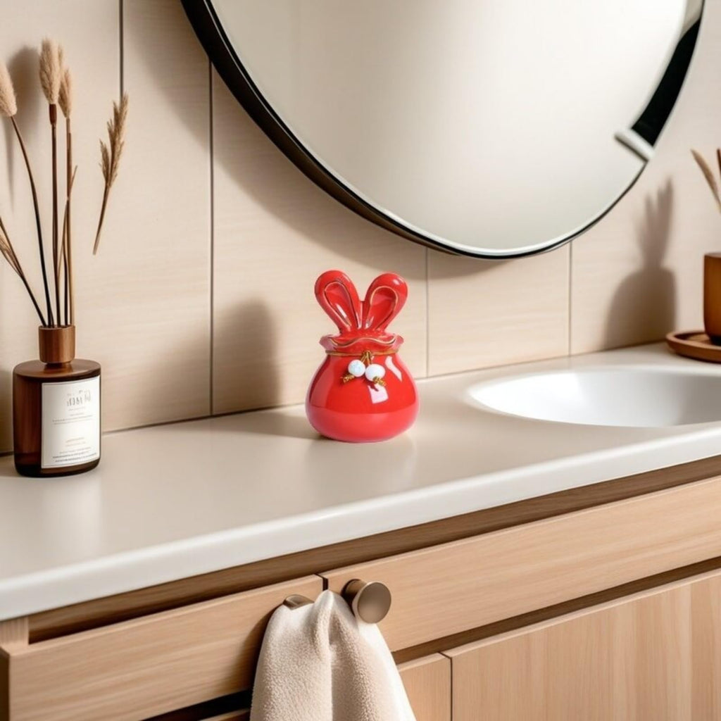 Rabbit Shaped Ceramic Storage Jar, Ceramic Jewelry Trinket Box, Storage for Ring Necklace Bracelet Earrings Rings Specie and Accessories