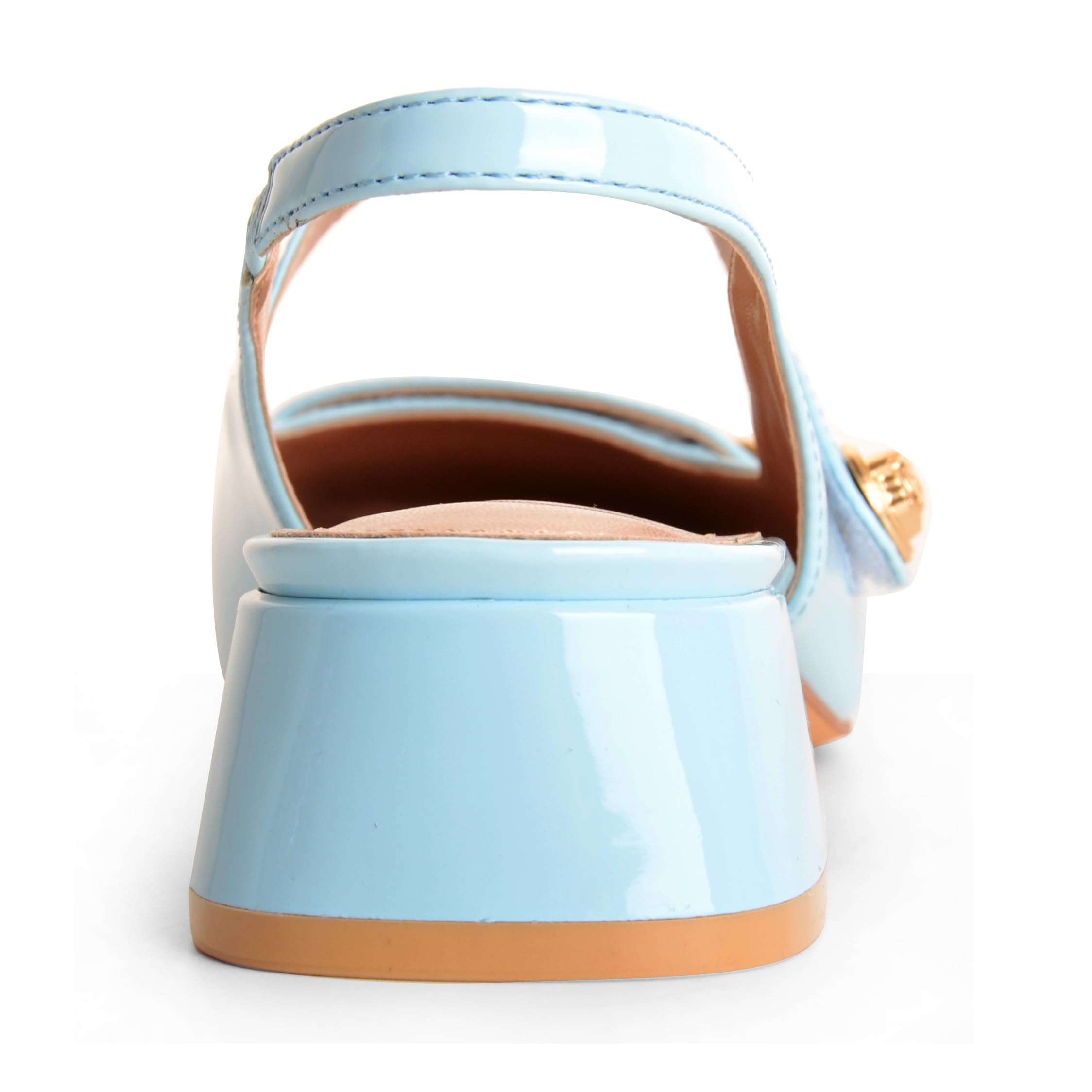 Slingback Mary Jane Heels for Women Low Block Heel Closed Square Toe Pump Shoes Heels