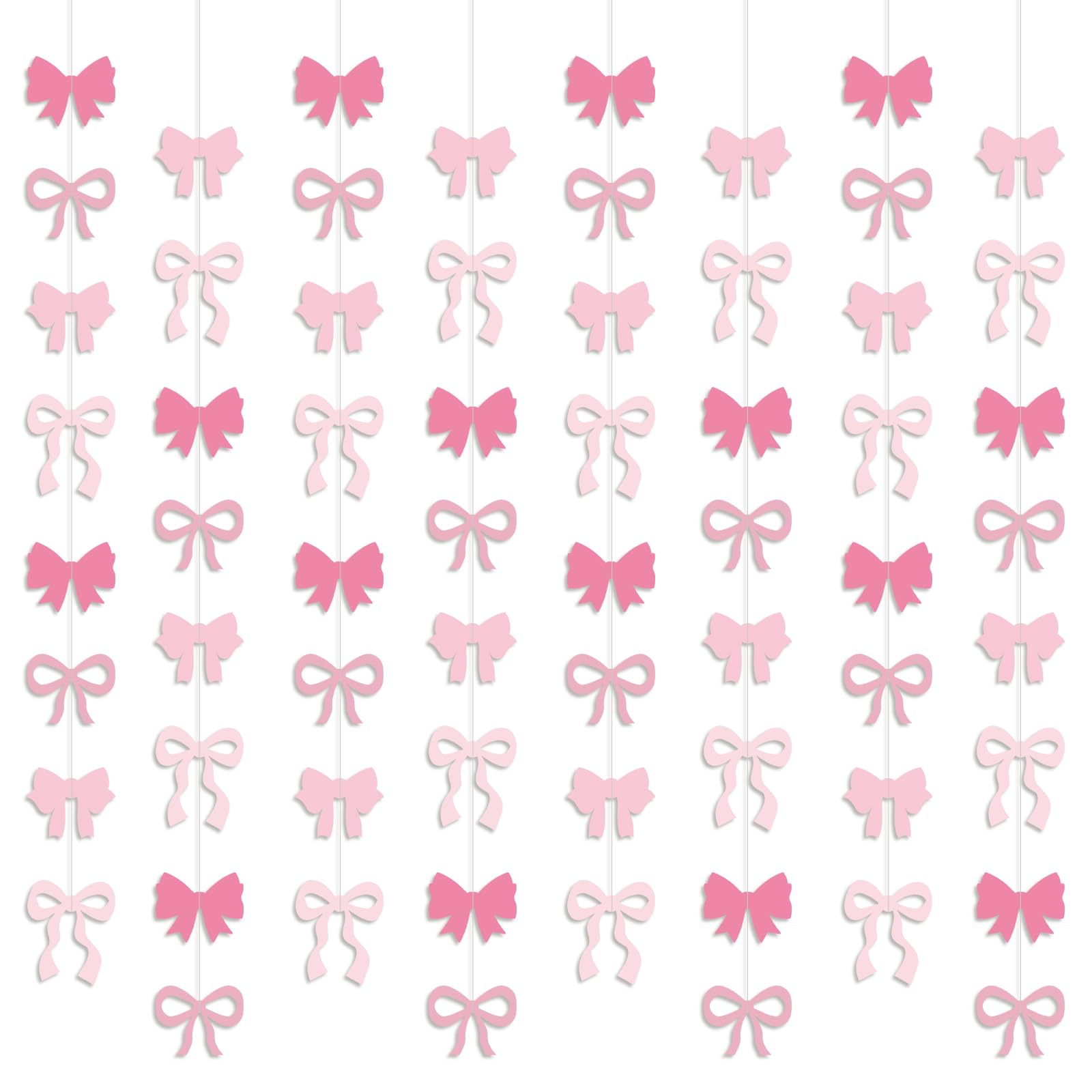 Coquette 8 PCS Bow Decor Bow Hanging Banners