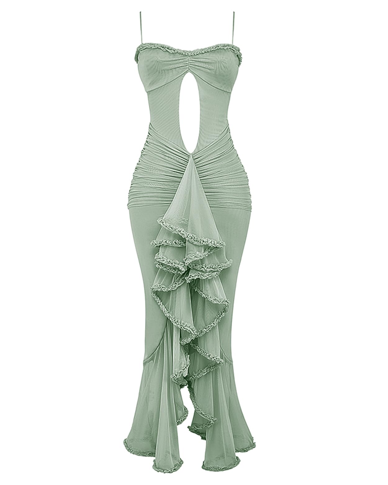 Women's Strap Ruffle Casual Summer Dress