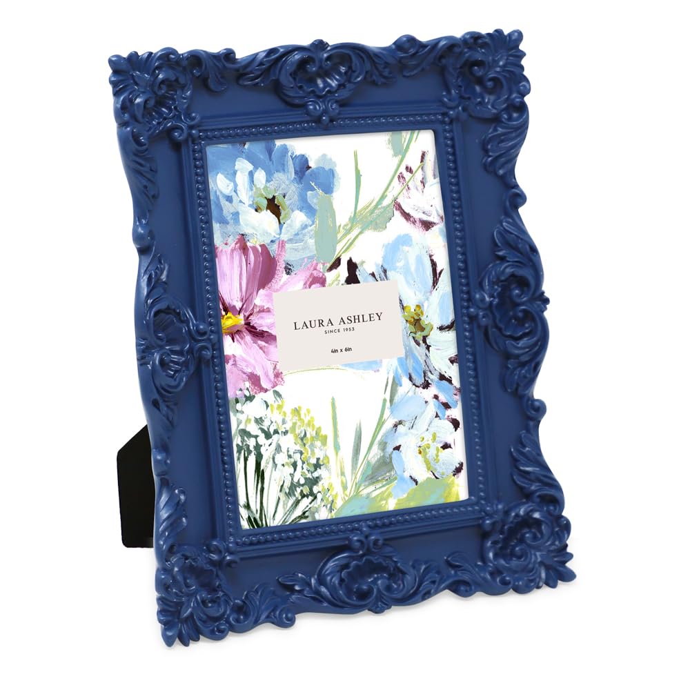 Resin Picture Frame â€?Handcrafted Floral Design with Easel for Tabletop and Wall Display