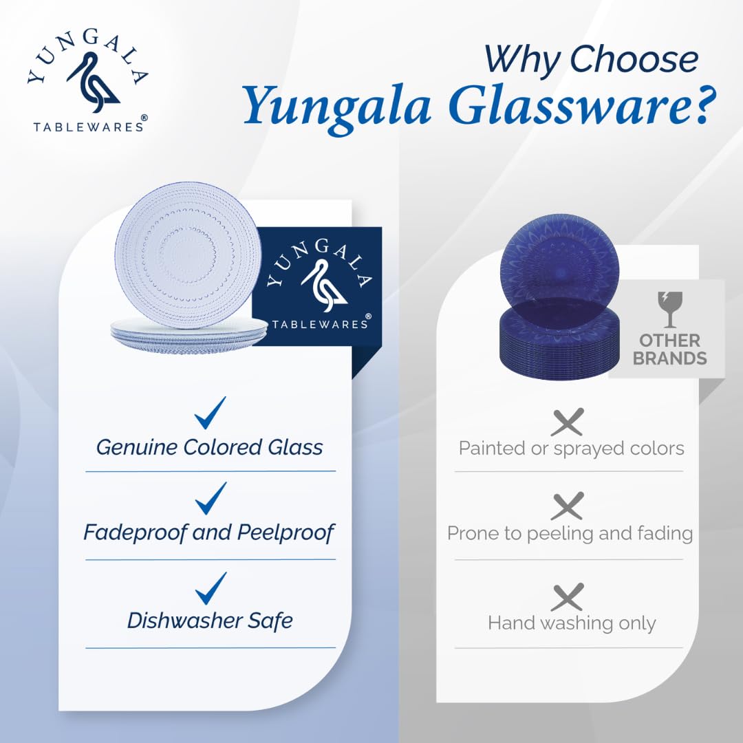 Vintage Glass Plates Set of 4 Plates 10.5in