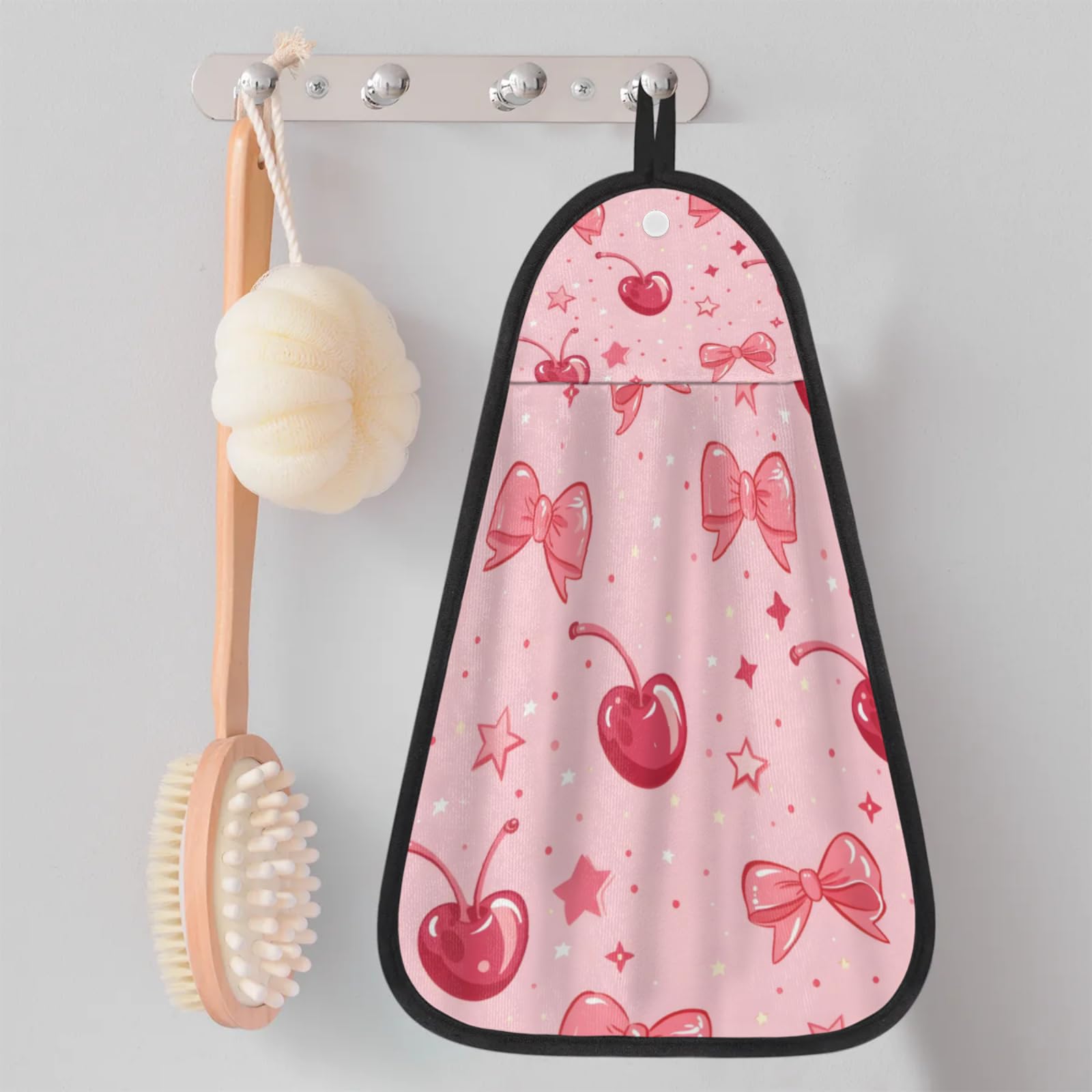 Hand Towels for Bathroom Quick Absorbent Hand Towel with Hanging Loop Washcloths for Kitchen Laundry Decor