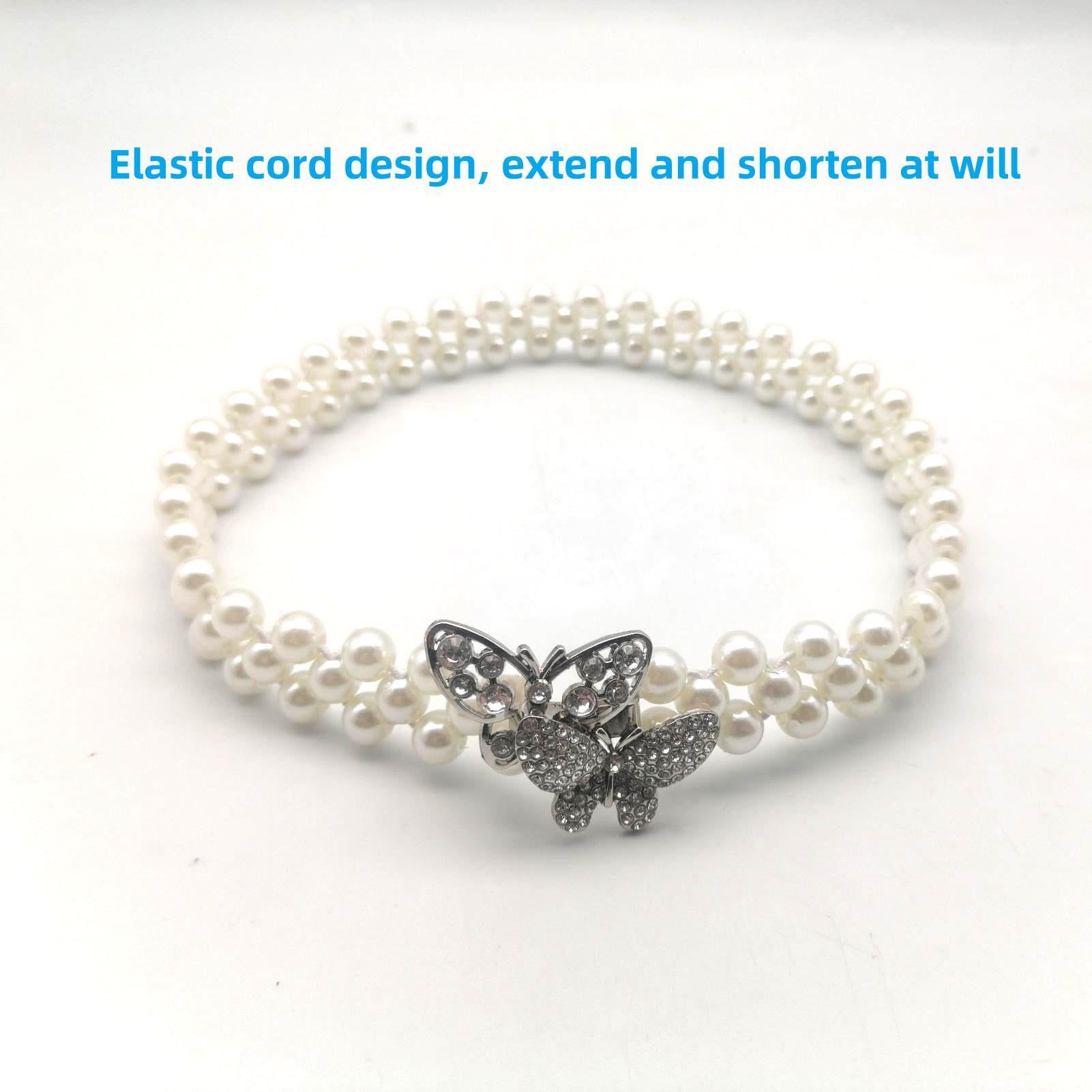 Pearl Bow Curtain Tiebacks, 2 Pack Curtain Ties Elegant Decorative Tie Backs Modern Pearl Tiebacks for Drapes Window Curtain Holdbacks for Draperies Accessories