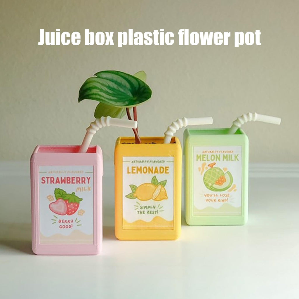 Juice Box Vase - Cute Planter Novel Design