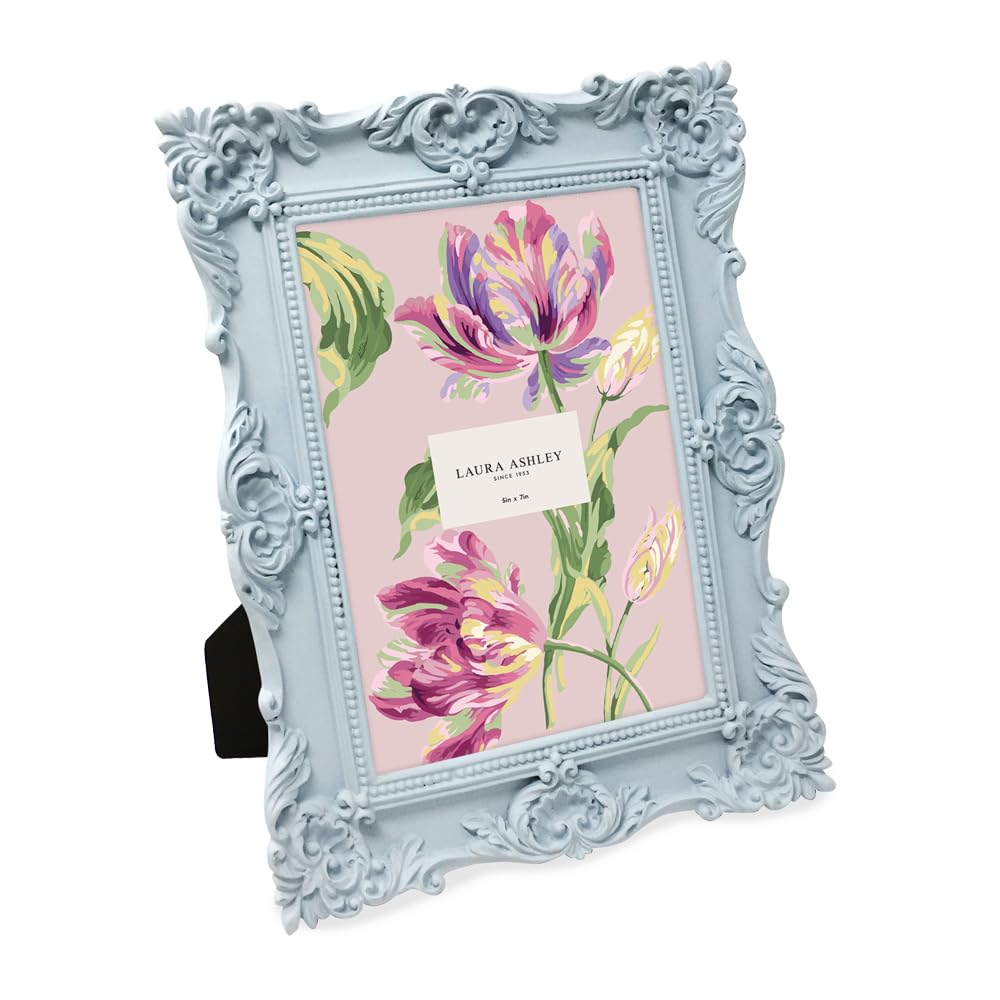 Resin Picture Frame â€?Handcrafted Floral Design with Easel for Tabletop and Wall Display
