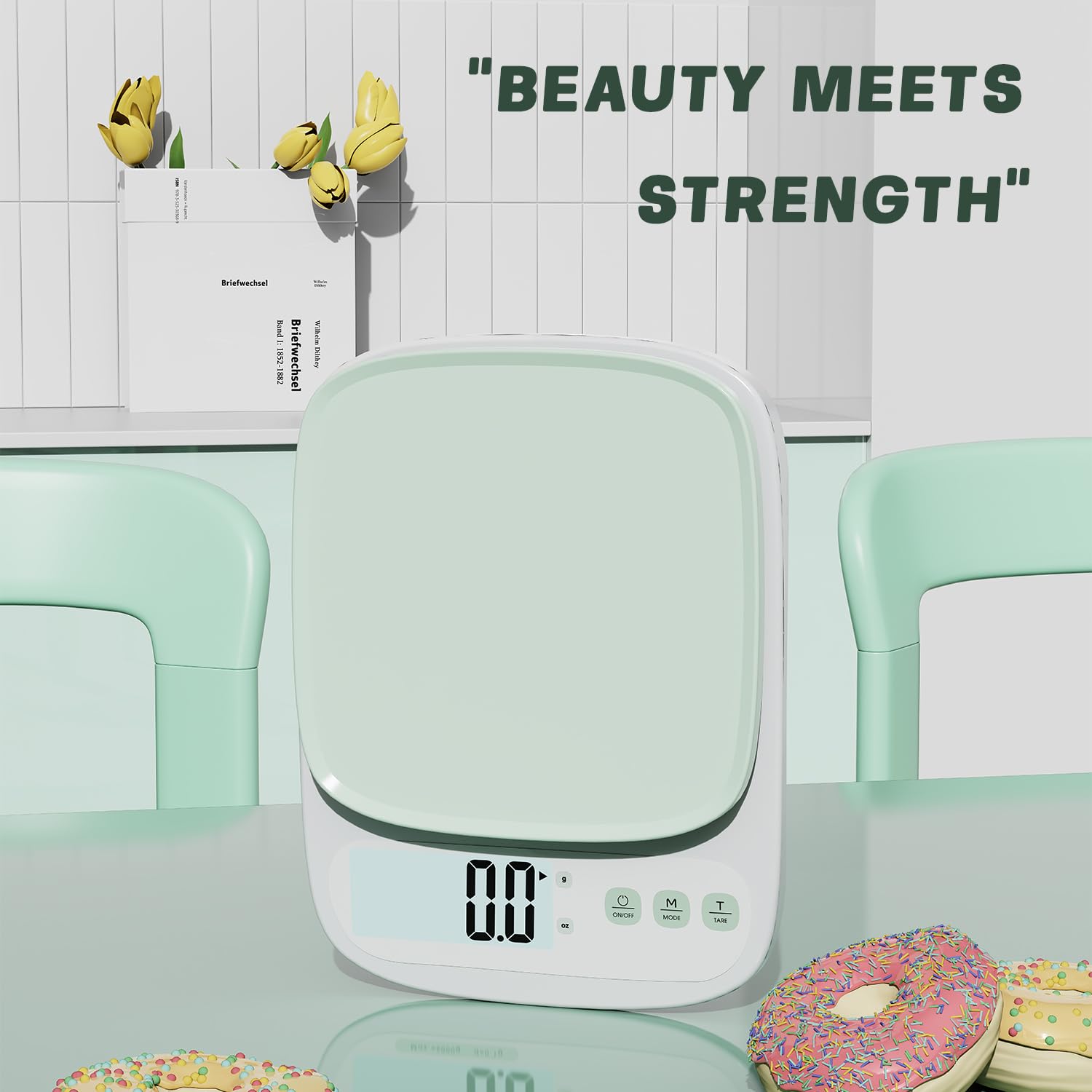 Digital Kitchen Scale â€?Large LCD, Tare Function, 11lb Capacity, Precise 0.03oz Graduation for Baking & Cooking, Measures in ML & Oz