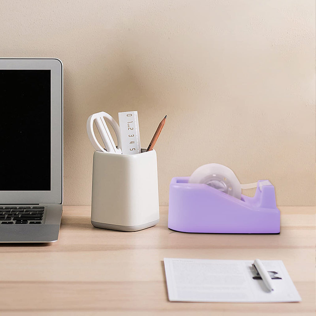 Desktop Tape Dispenser Adhesive Roll Holder with Weighted Nonskid Base, 1Pcs (Tape not Included)
