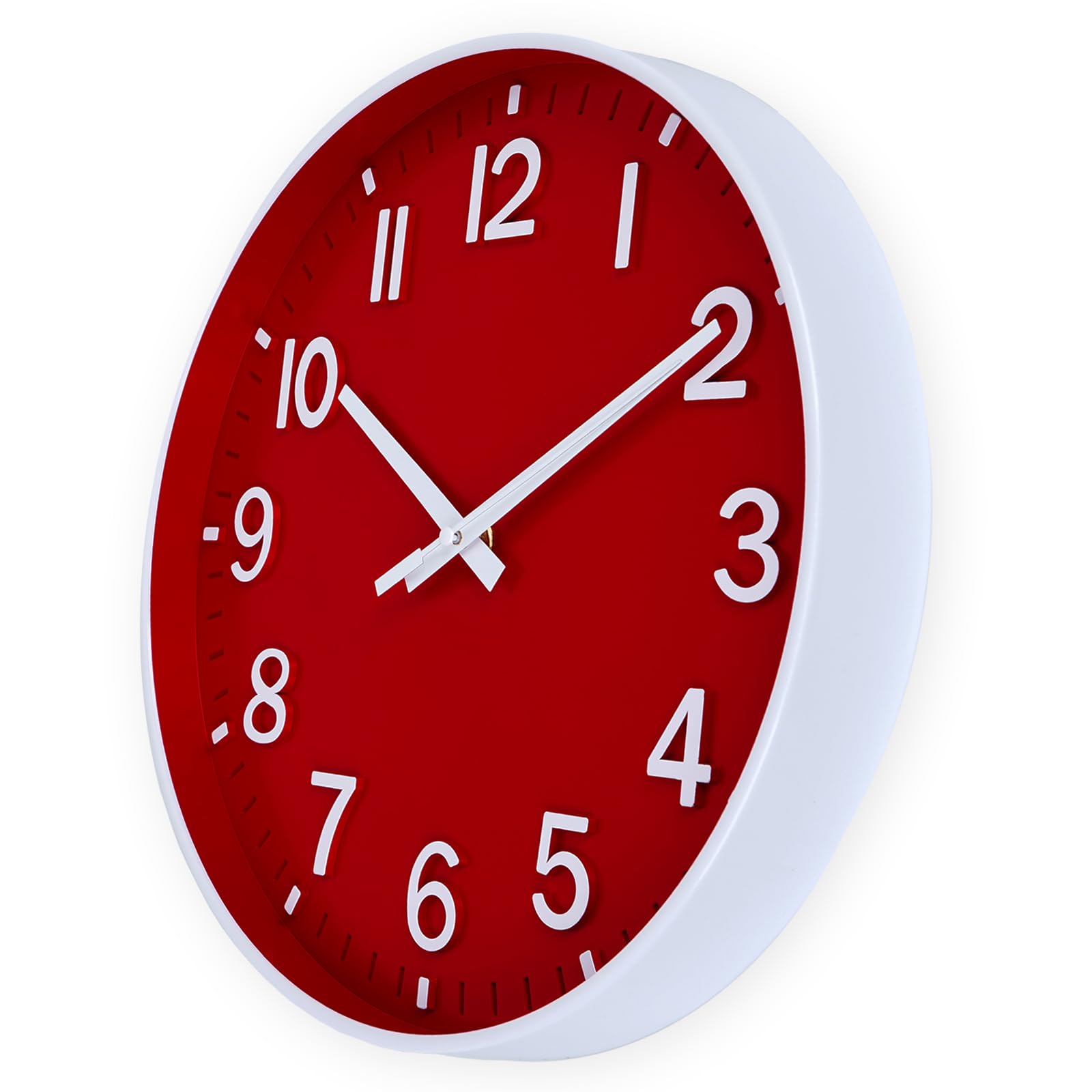 Wall Clocks Battery Operated - 12 inch Silent Non Ticking Modern
