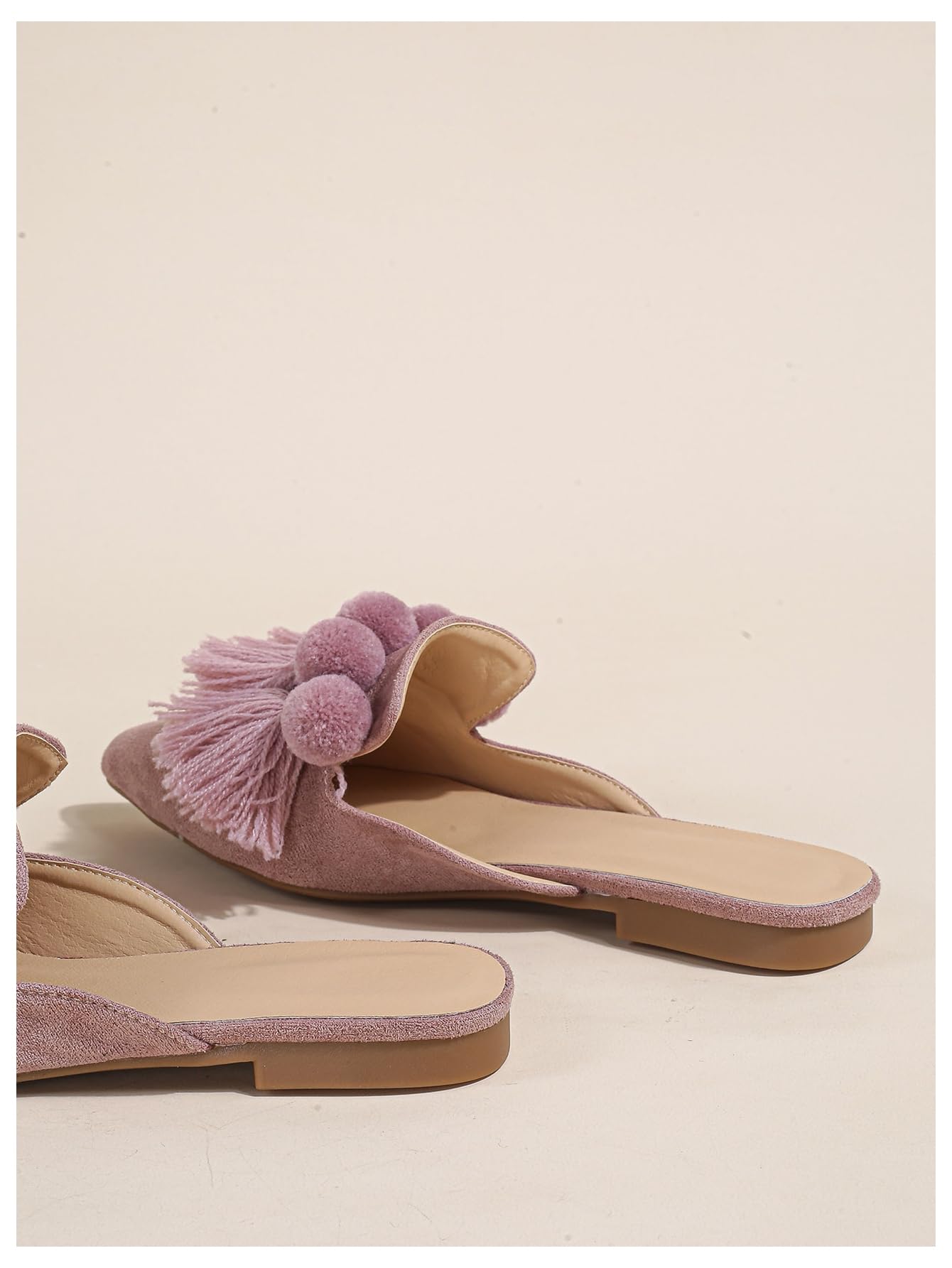 Women's Dress Shoes Slip On Flats Comfortable Pointed Toe Mules Dressy Casual Loafers Shoes