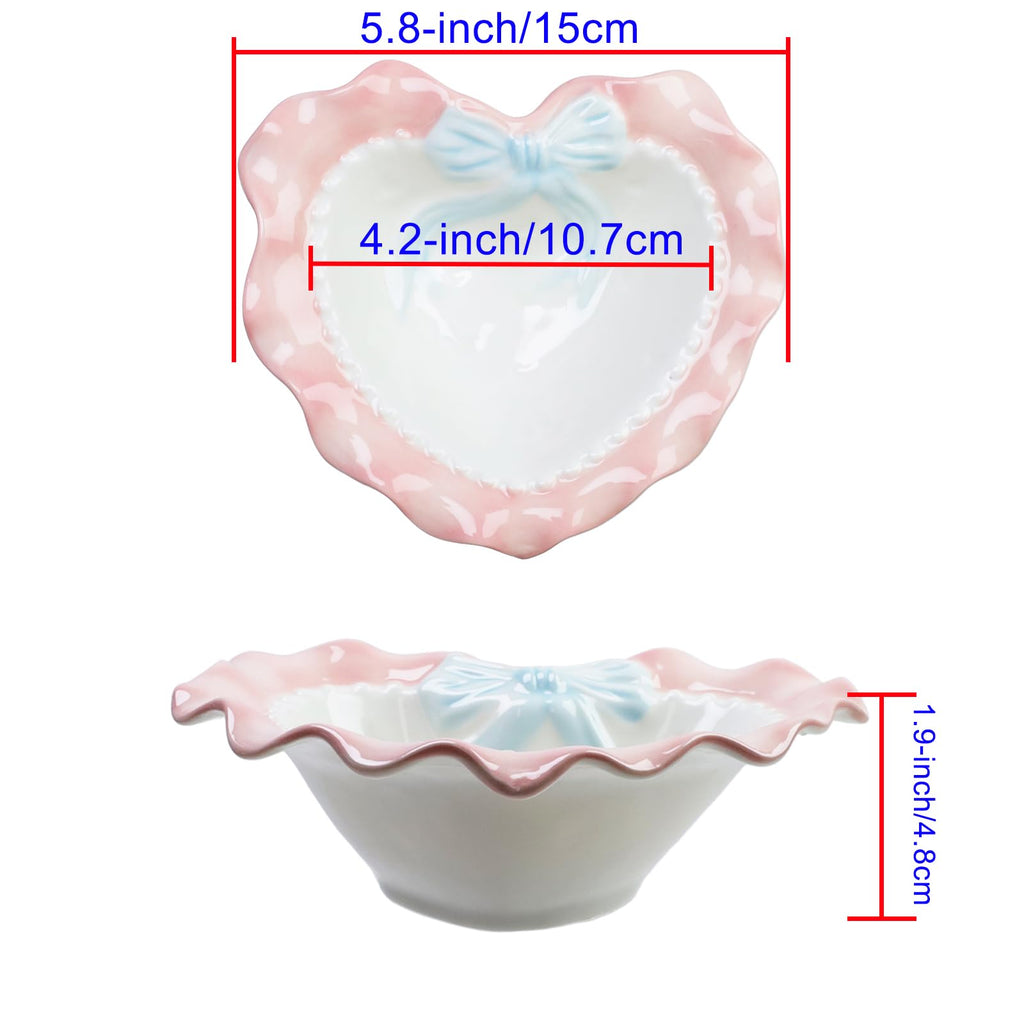 Cute Ceramic Bowls Porcelain Dessert Bowl Suitable (5 Inch)