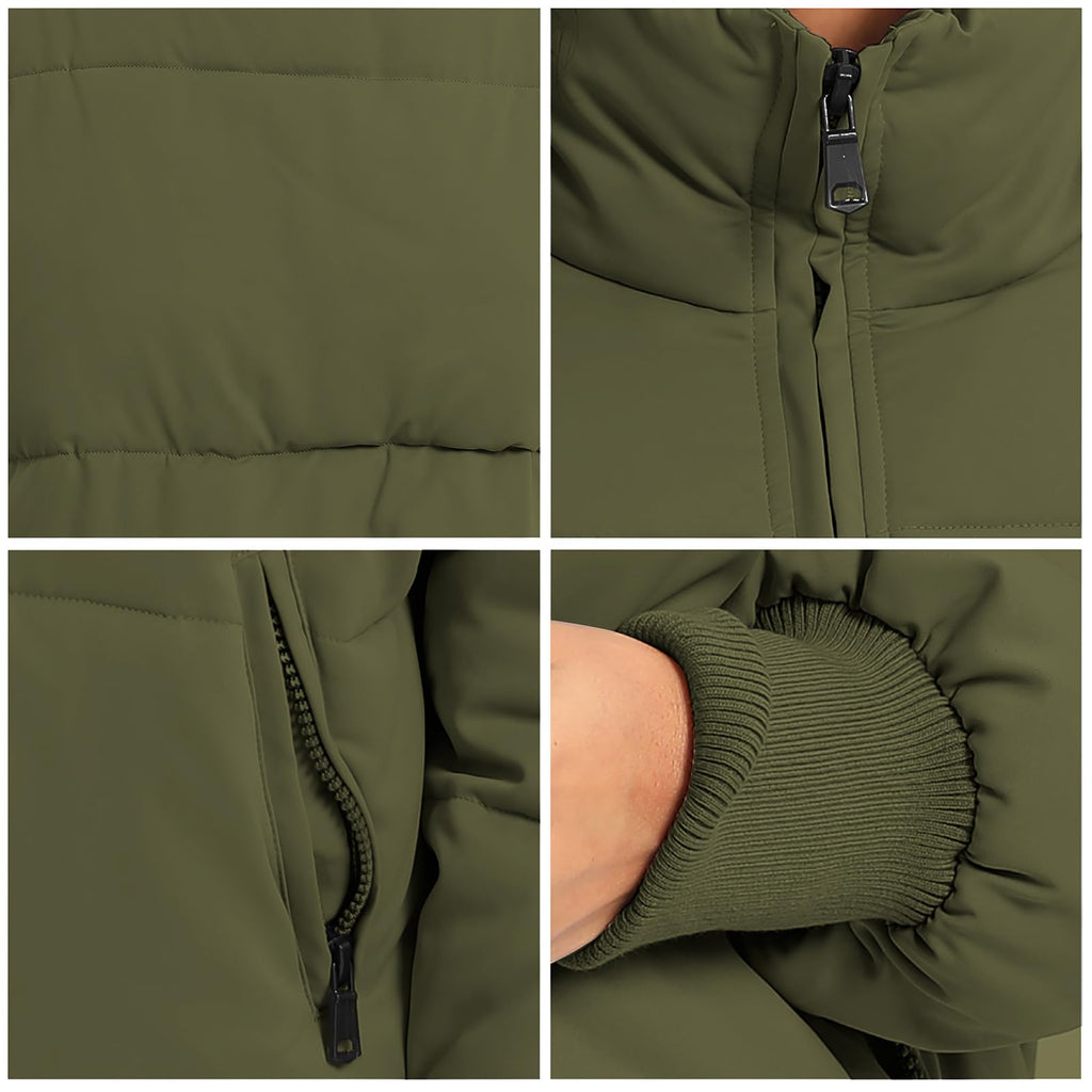 Women's Winter Baggy Zip Puffer jackets Short Down Jacket Coat