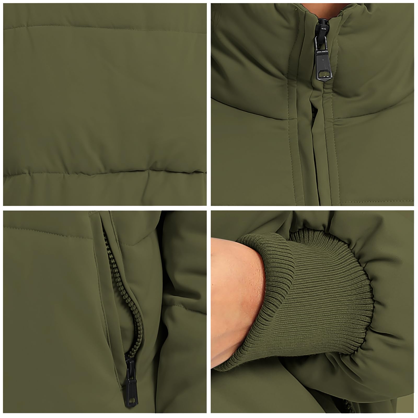 Women's Winter Baggy Zip Puffer jackets Short Down Jacket Coat