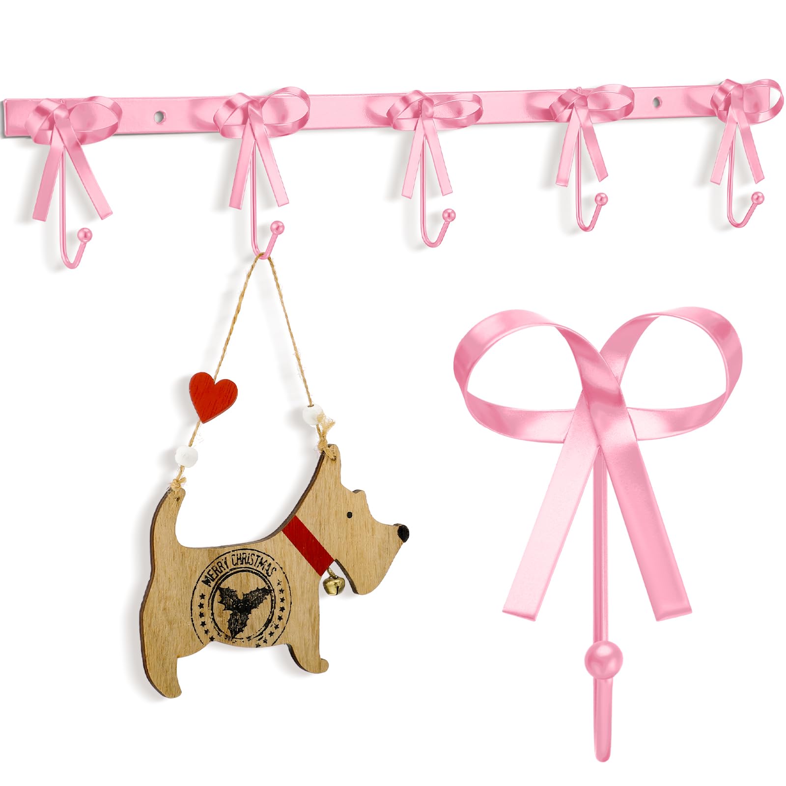 Five Bow Wall Hook Hanger for Robes Coat Hat Knot Bow Hooks Brass Wall Decorative Hooks