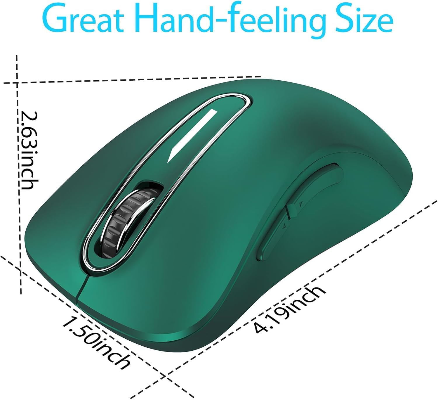 Portable Computer Wireless Mouse for Laptop, PC, Desktop, MacBook, 5 Buttons