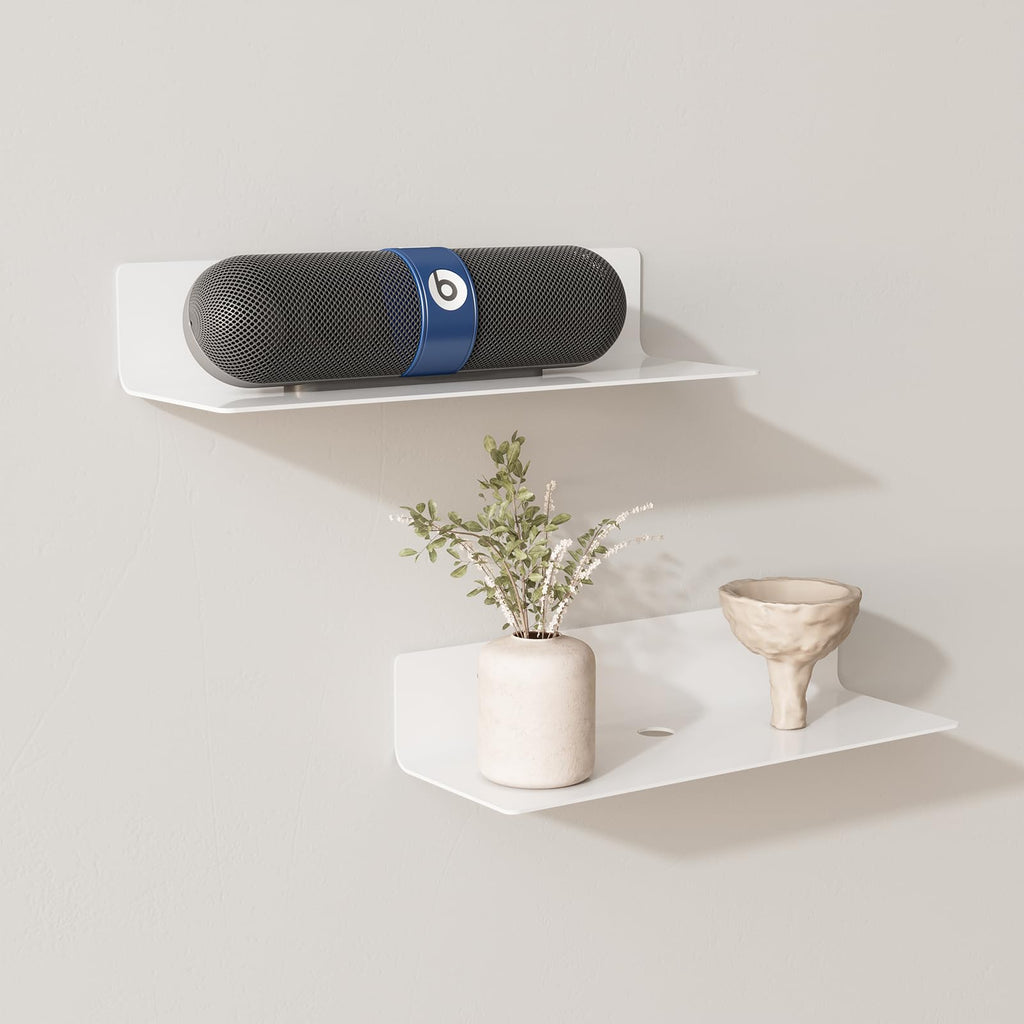 Floating Acrylic Shelves, 2 Pack Kids Floating Bookshelf Wall Mounted Display Shelf for Books