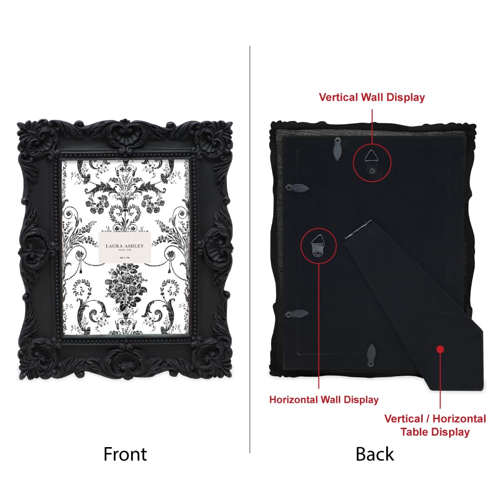 Resin Picture Frame â€?Handcrafted Floral Design with Easel for Tabletop and Wall Display