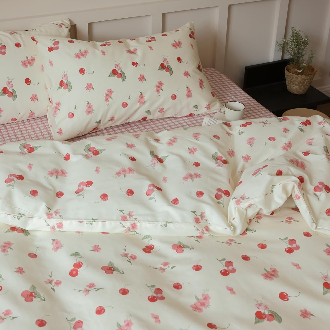 Cute Duvet Cover Sets 100% Cotton Bedding Comforter Cover Full 2 Pillowcases