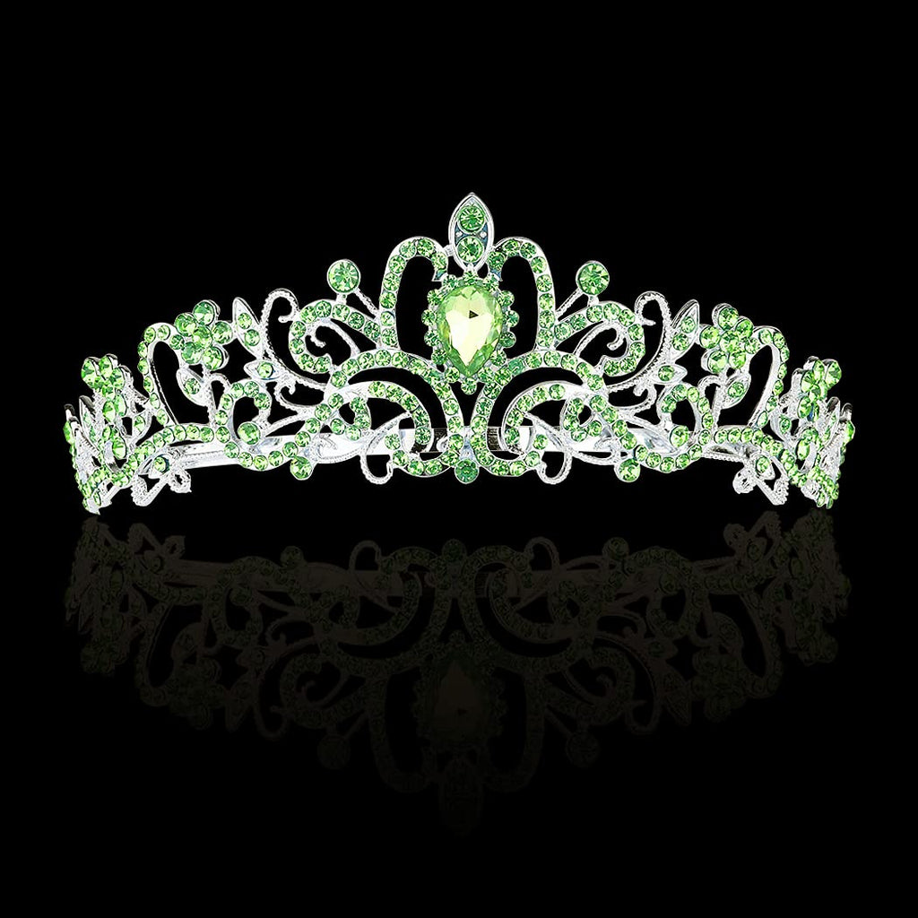 Princess Crystal Tiara Crown Headband Elegant Crown With Combs