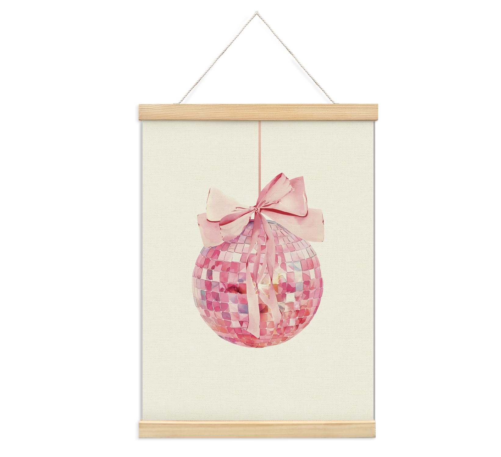 Coquette Pink Bow Preppy Girly Inspirational Wall Art Poster Hanger Frame