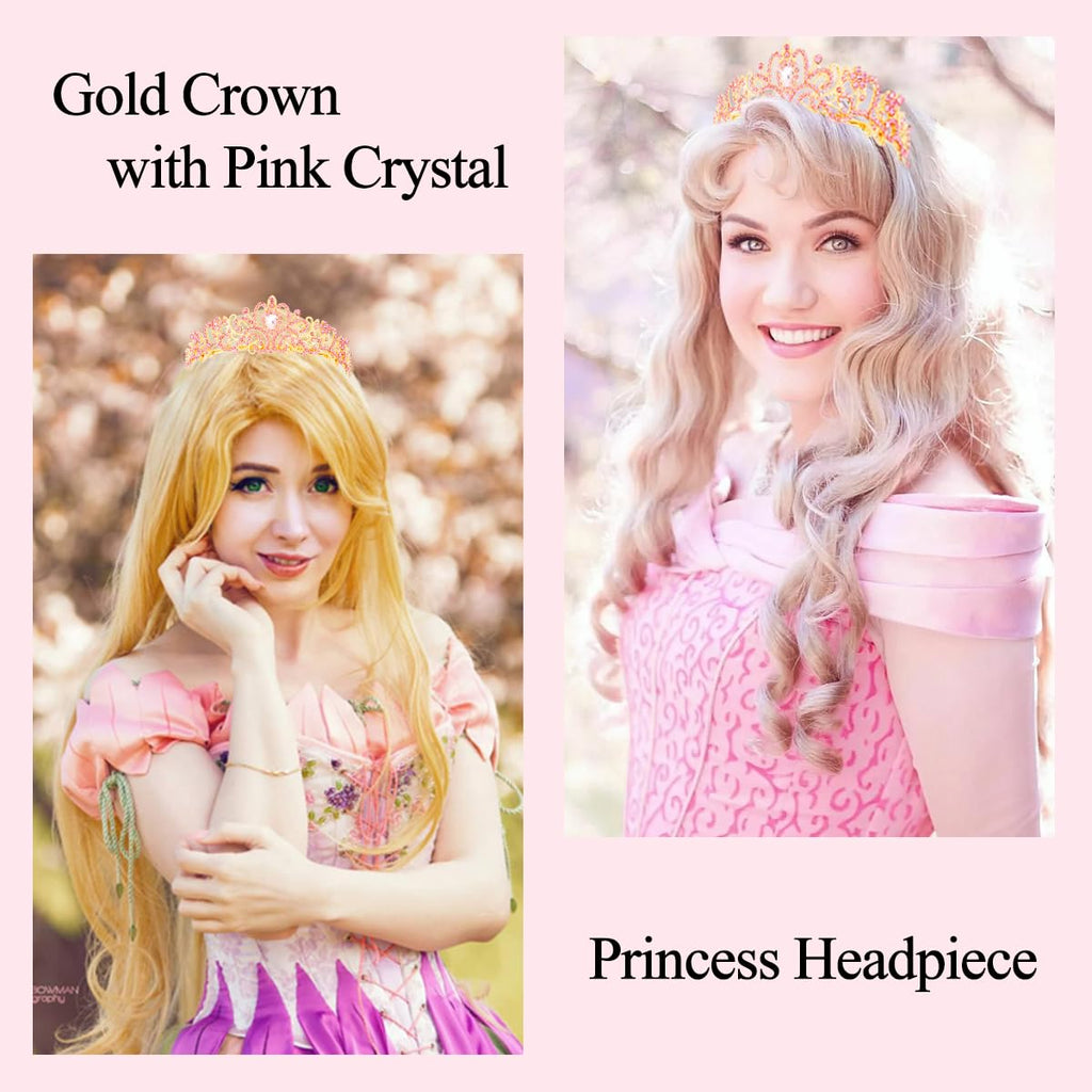 Princess Crystal Tiara Crown Headband Elegant Crown With Combs