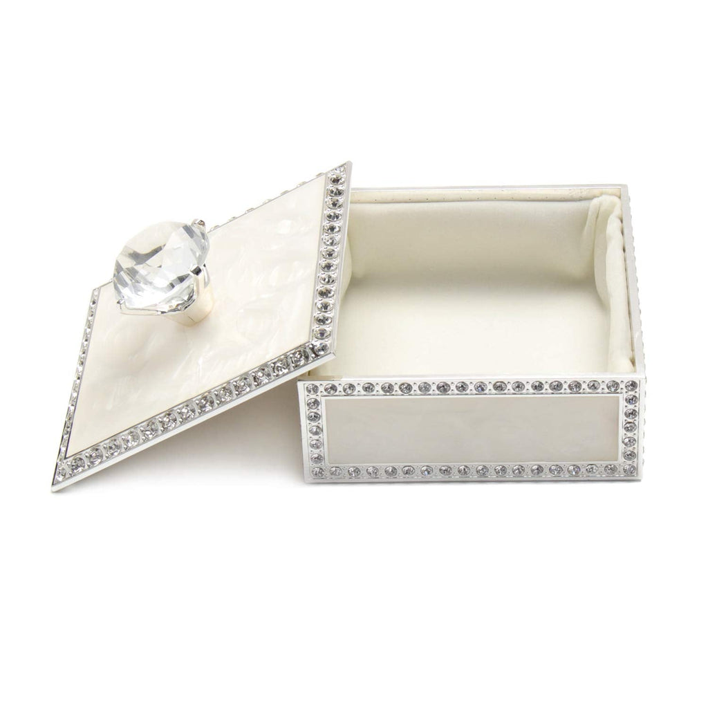 Hand Painted Decorative Hinged Jewelry Trinket Box