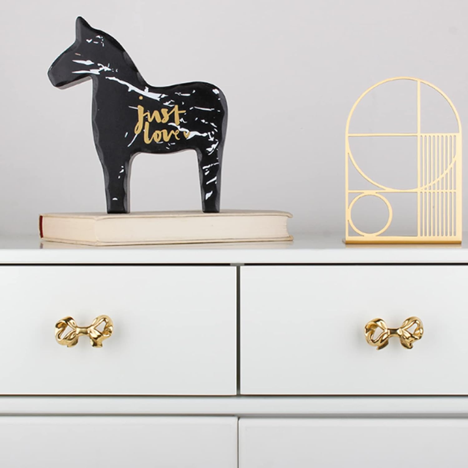 Thick Brass Bow Shape Cabinets Knobs for Cabinet Drawer Cupboard Pulls Handle Perfect Decor Furniture Accessories 2 Pieces Gold