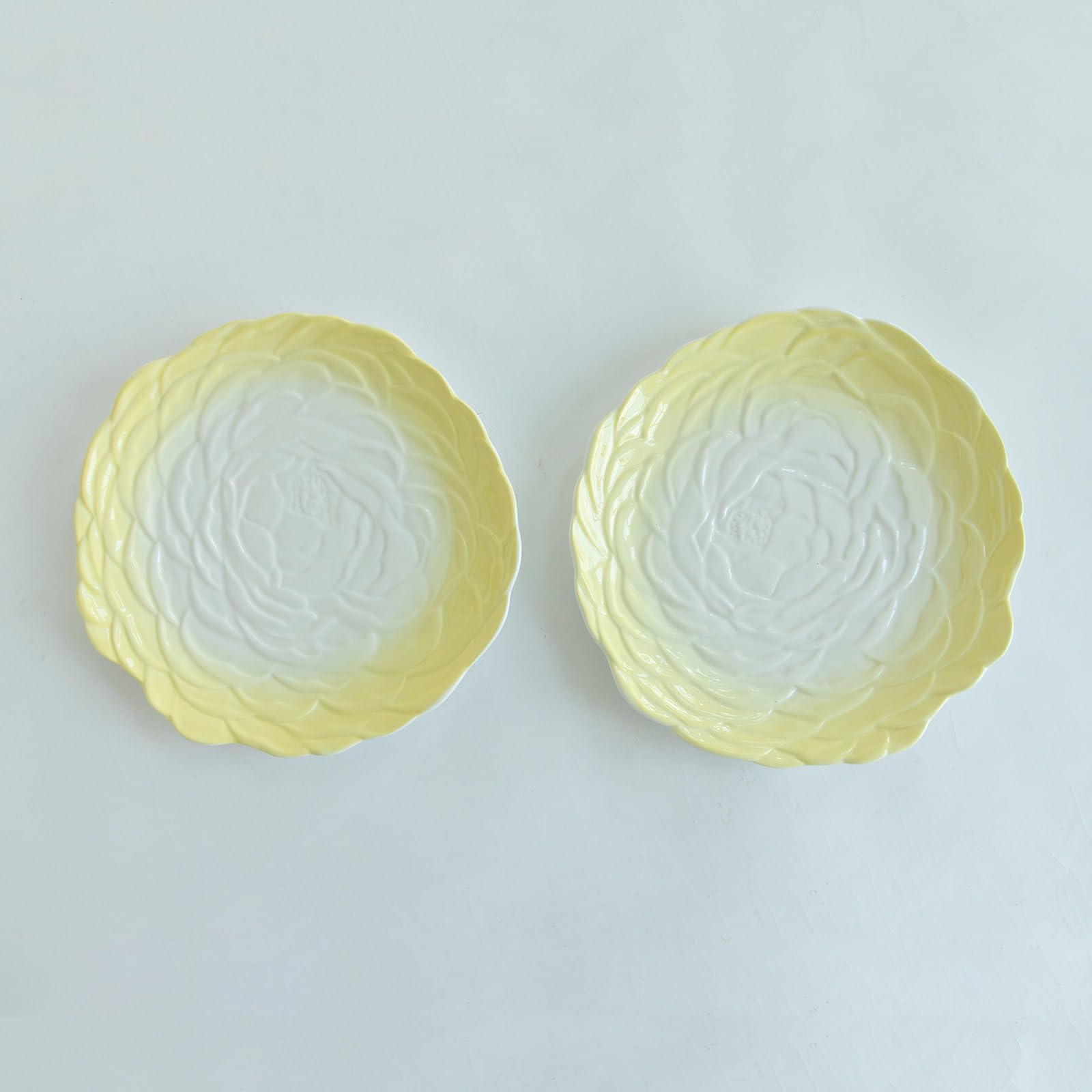 Floral Lines Design, 8" Ceramic Dinner Plates