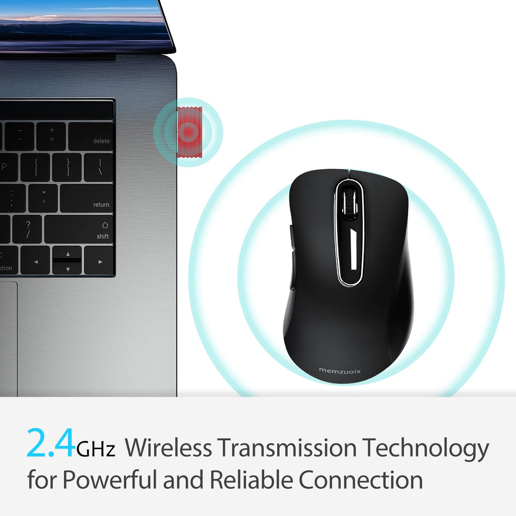 Portable Computer Wireless Mouse for Laptop, PC, Desktop, MacBook, 5 Buttons
