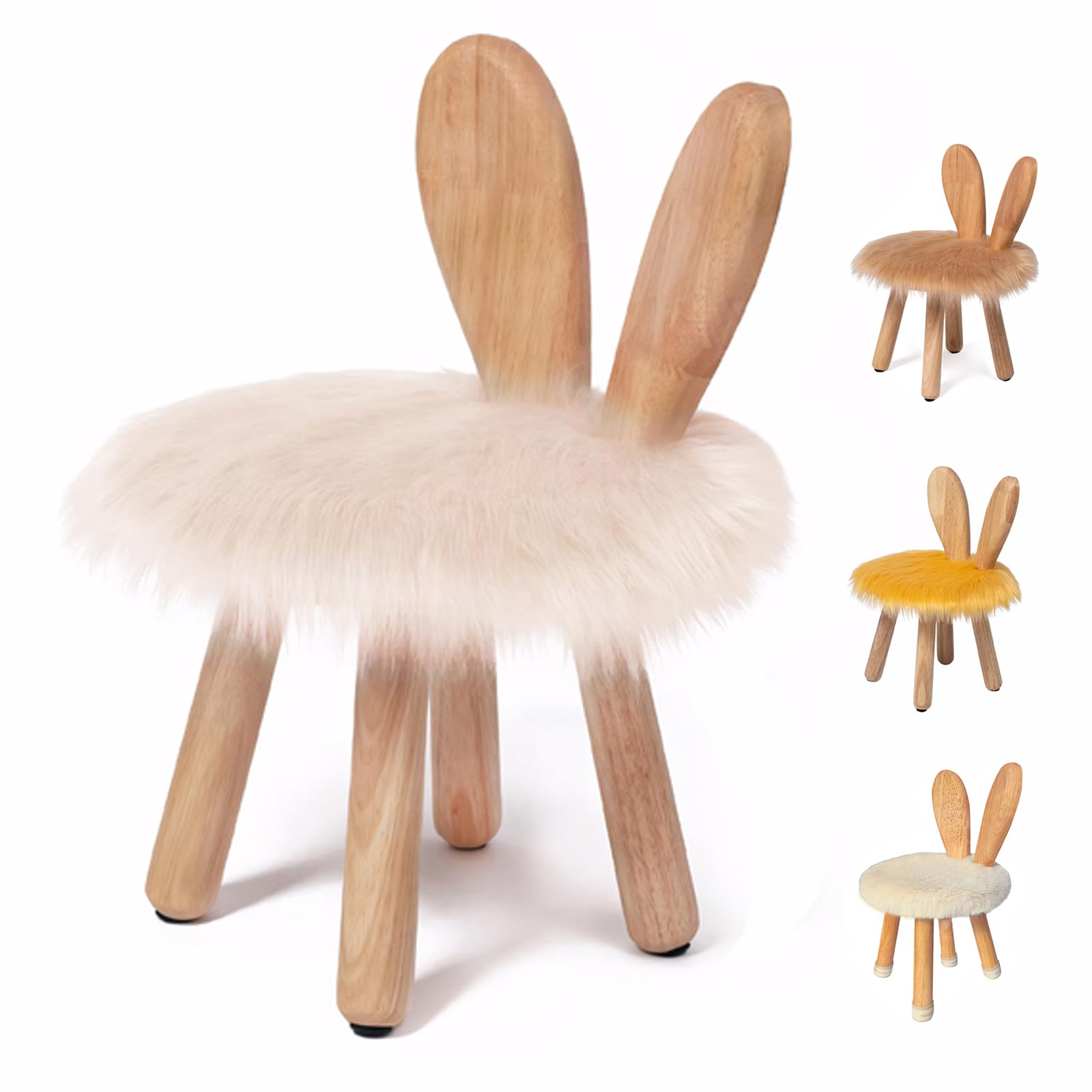 Wooden Toddler Chair Rabbit Stool