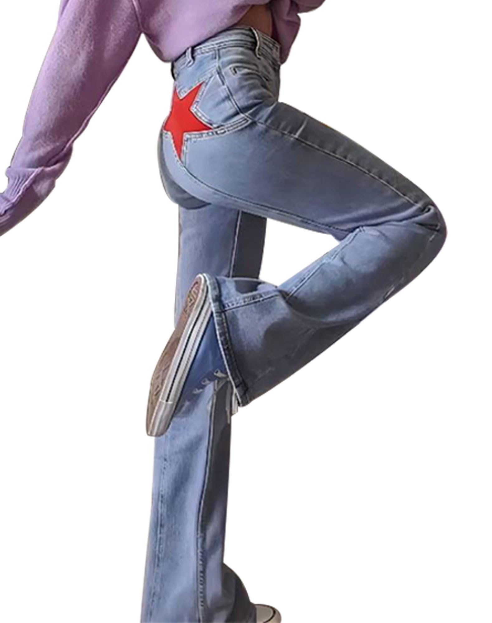 Women's Star Print Skinny Jeans â€?Butt-Lifting Stretch Denim Pants