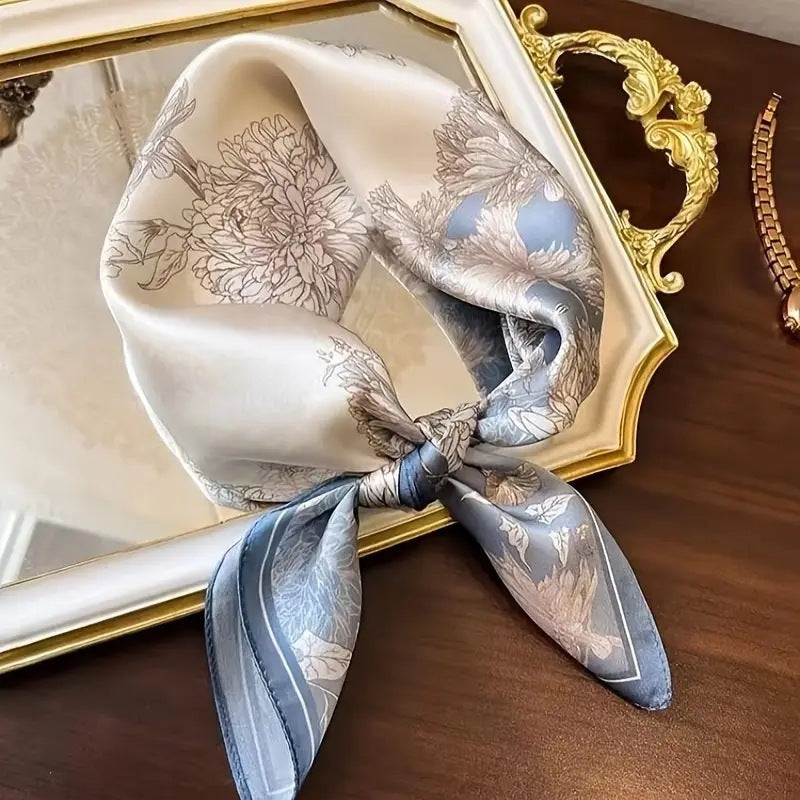 Silk Scarf Square Scarf High Sense Korean Style Fashion All-matching