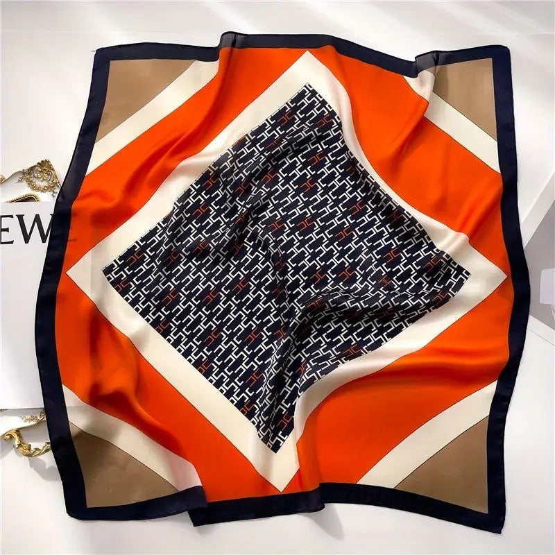 Silk Scarf Square Scarf High Sense Korean Style Fashion All-matching