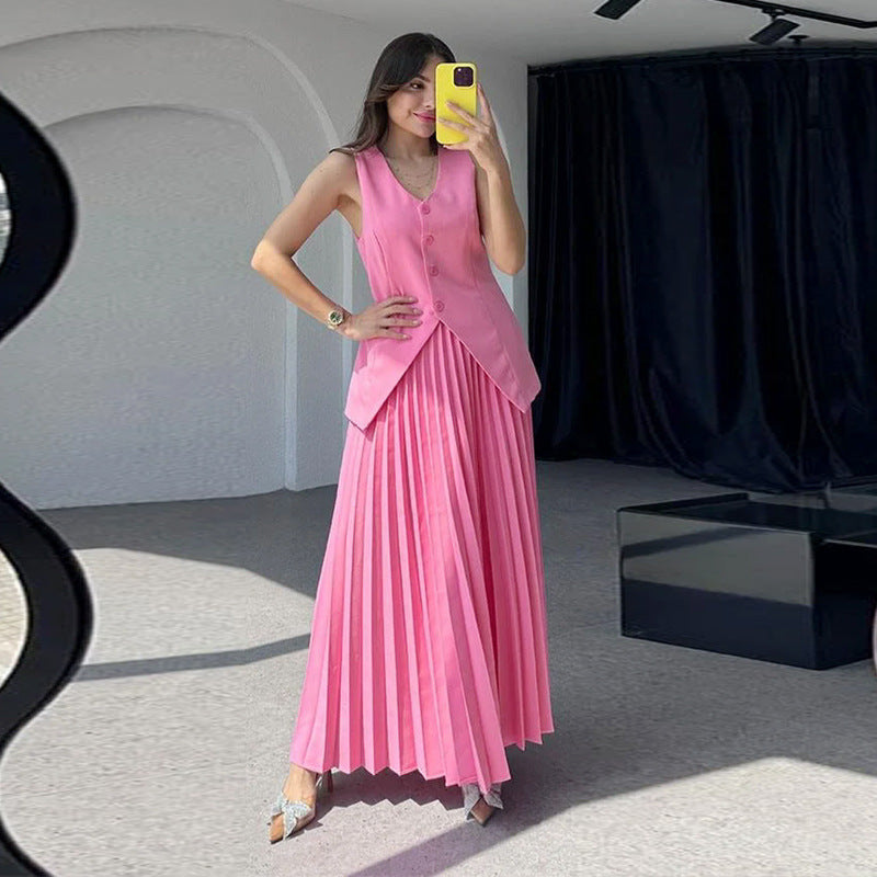 Half-length Dress Elegant Women's Two-piece Suit