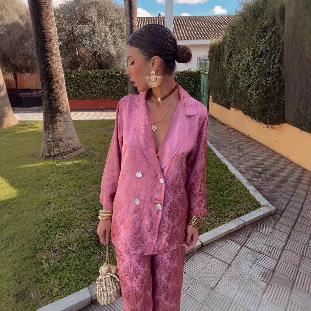 Wide-leg Pants Two-piece Fashion Blazer