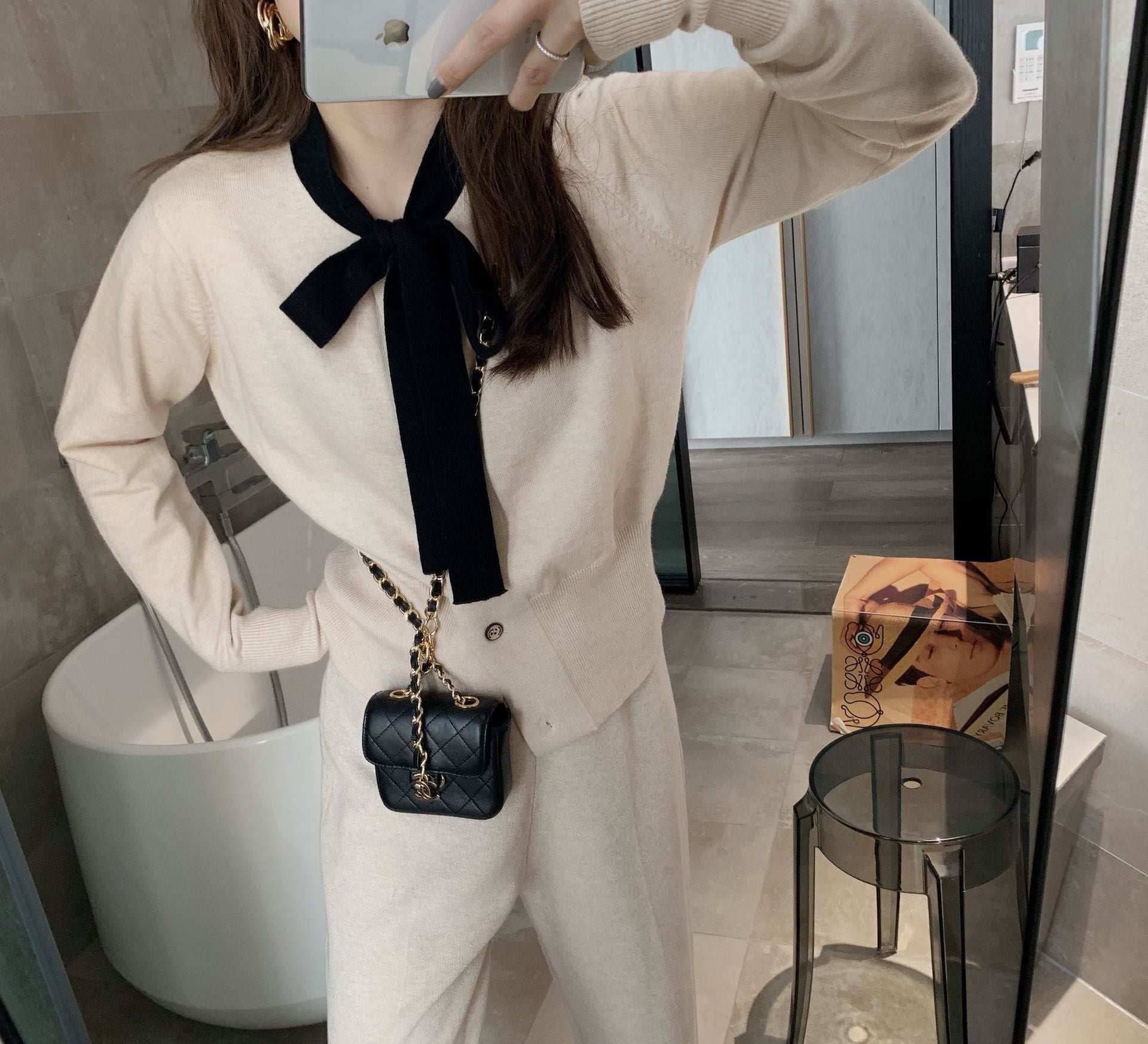 Women's Bow Knit Top