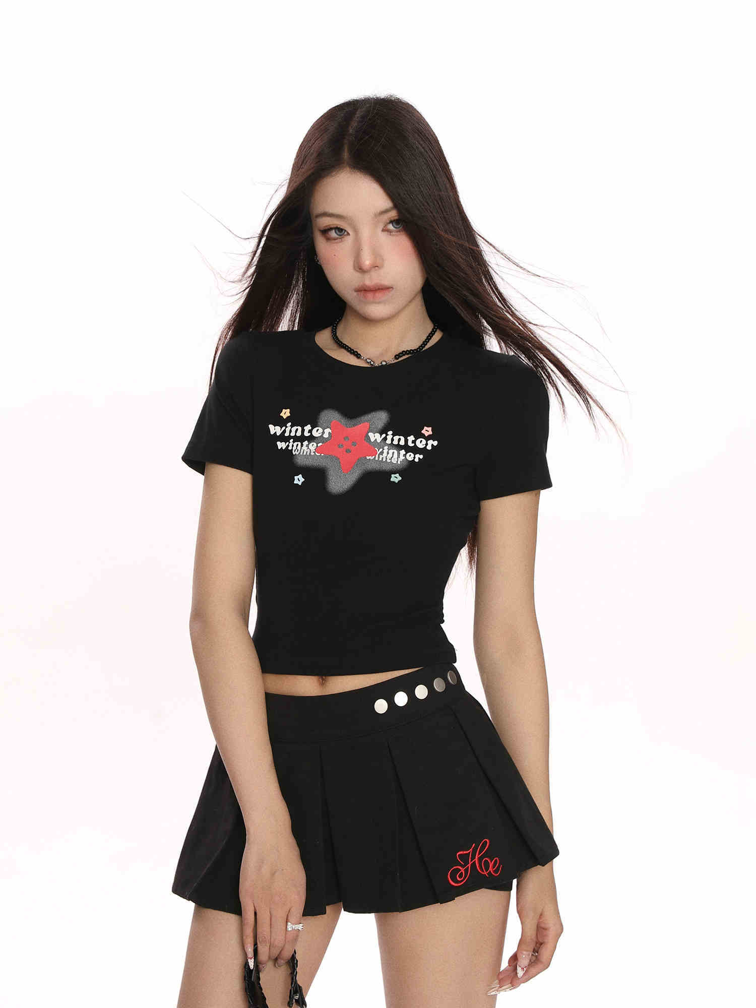 Printed Shoulder Short Sleeve