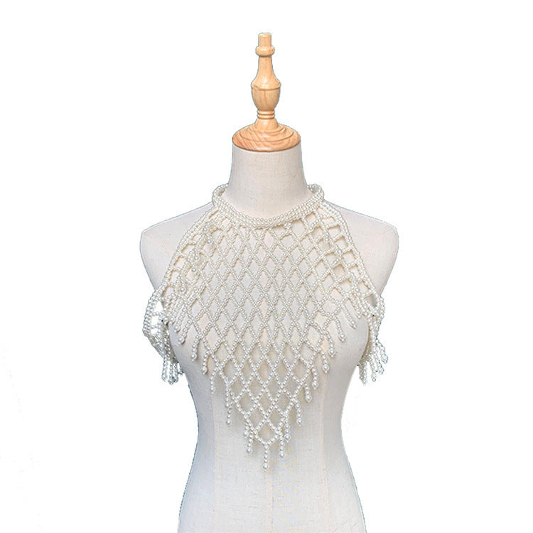 Hand Knitted Clothes Jewelry Shooting Pearl Shawl