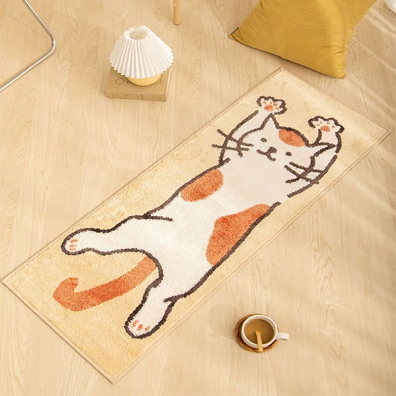 Hello Cartoon Pattern Rug, Washable