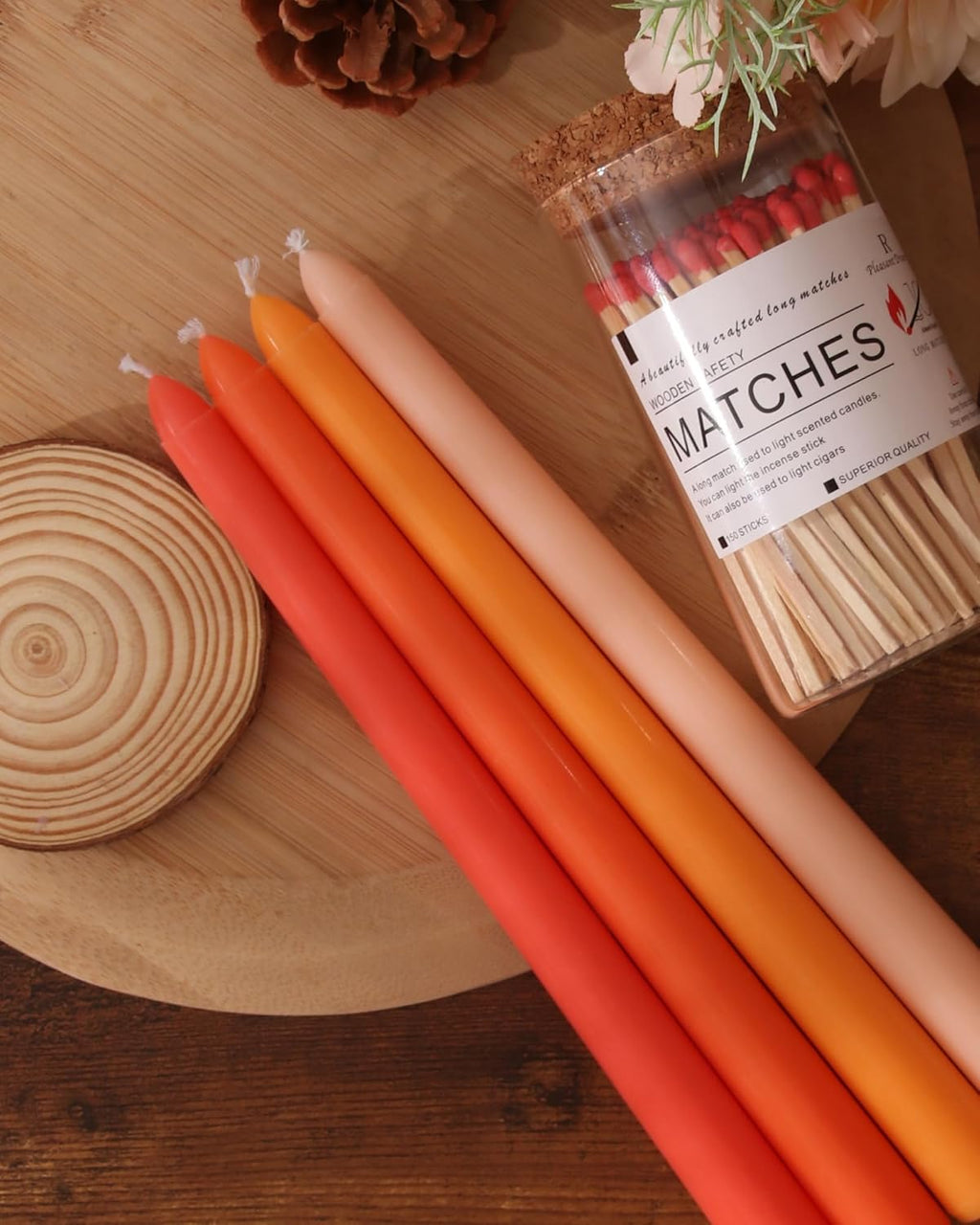 Taper Candles Unscented Smokeless Long Tall Tapered Candle for Candlesticks SticksHome Decor Dinner