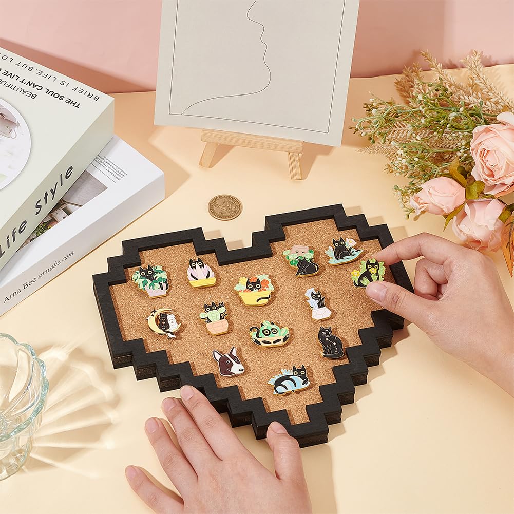 Pin Board Cork Board Bulletin Display Board, Thick Wall Mounted Cork Board Decor