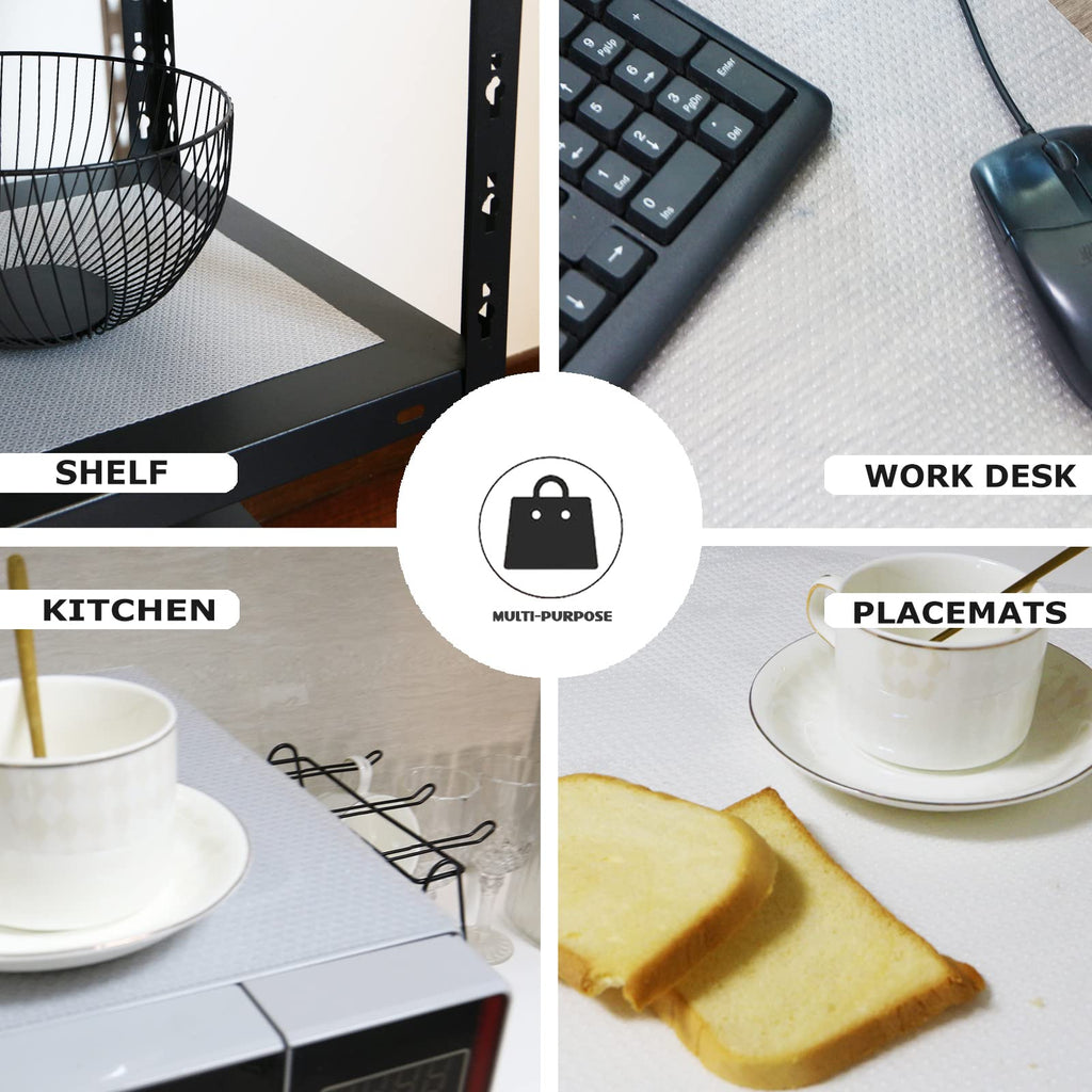 Washable Fridge Liner Mats Covers Pads for Glass Shelf Cupboard Cabinet Drawer Home Kitchen Accessories Organization, 12Pcs Refrigerator Liners