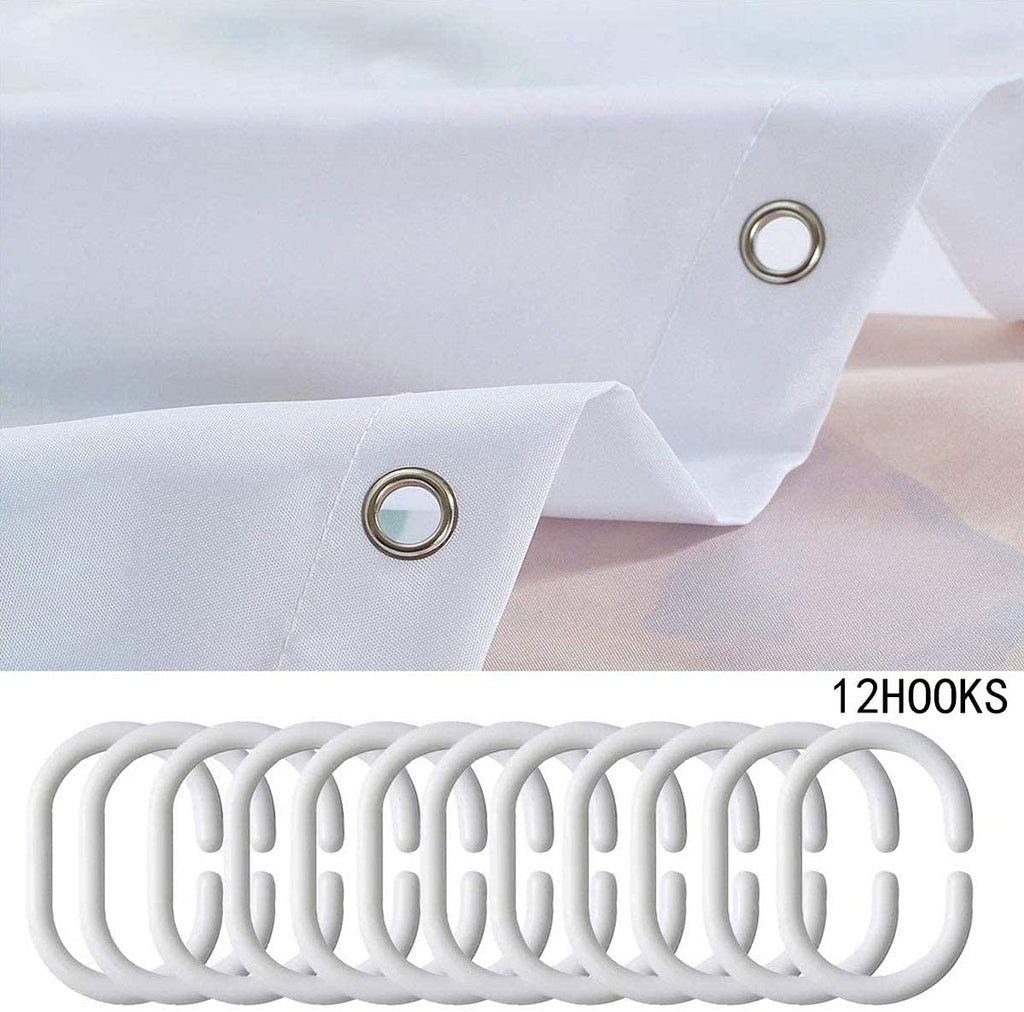 Cute Bathroom Curtains -  Waterproof Curtains, 12 Hooks Suits