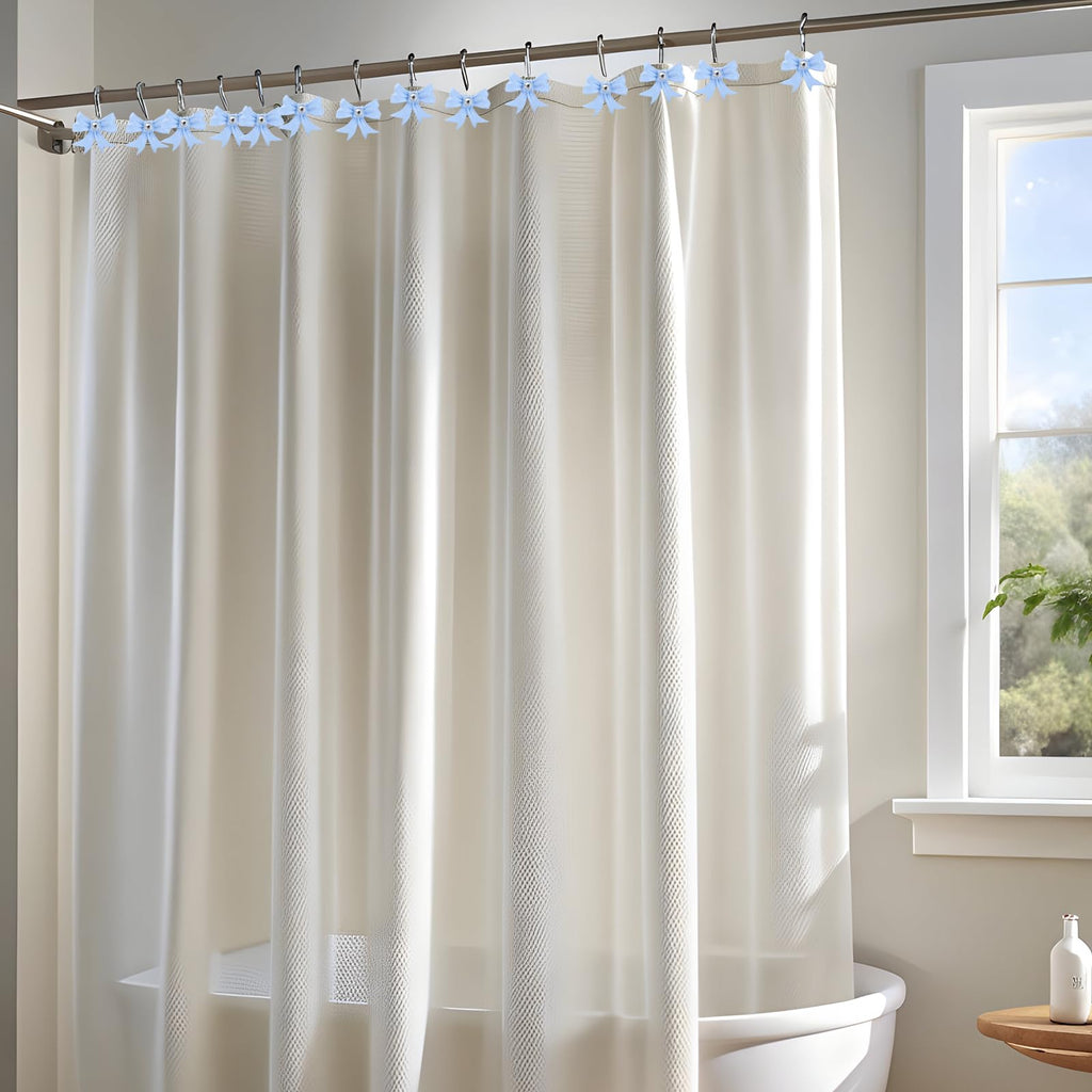 Cute Bow Knot Decorative Curtain Rings Resin Curtain Hanger Hooks