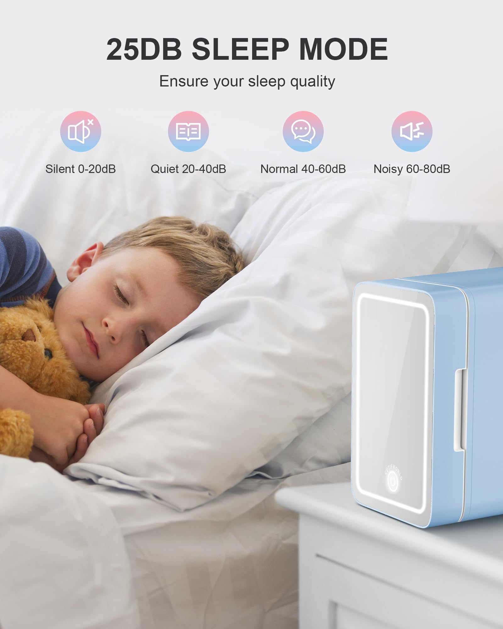 Skincare Fridge - Makeup Fridge for Refrigerating Skincare and Food, Mini Fridge Cooler and Warmer