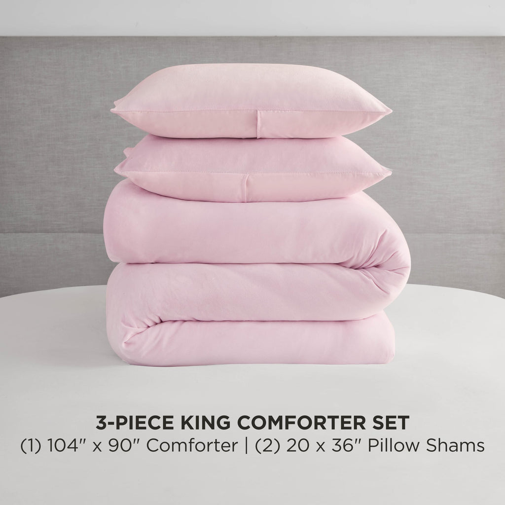 Juicy Couture Solid Velour 3-Piece King Comforter Set â€?Luxurious Bedding Ensemble